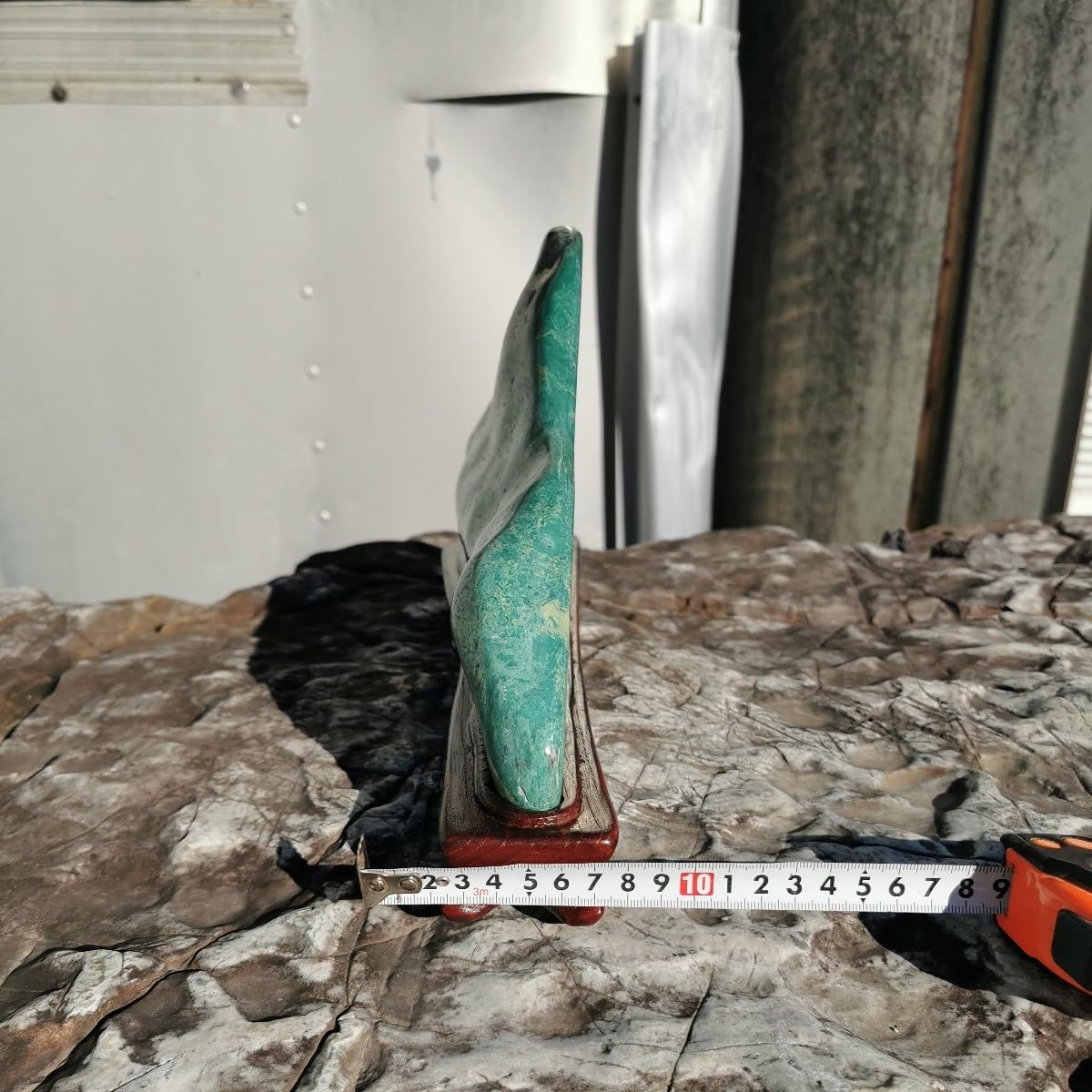 Amazon.co.jp: ナミビア翡翠3.8キロ庭石鑑賞石石盆石水石灯籠庭坪庭 
