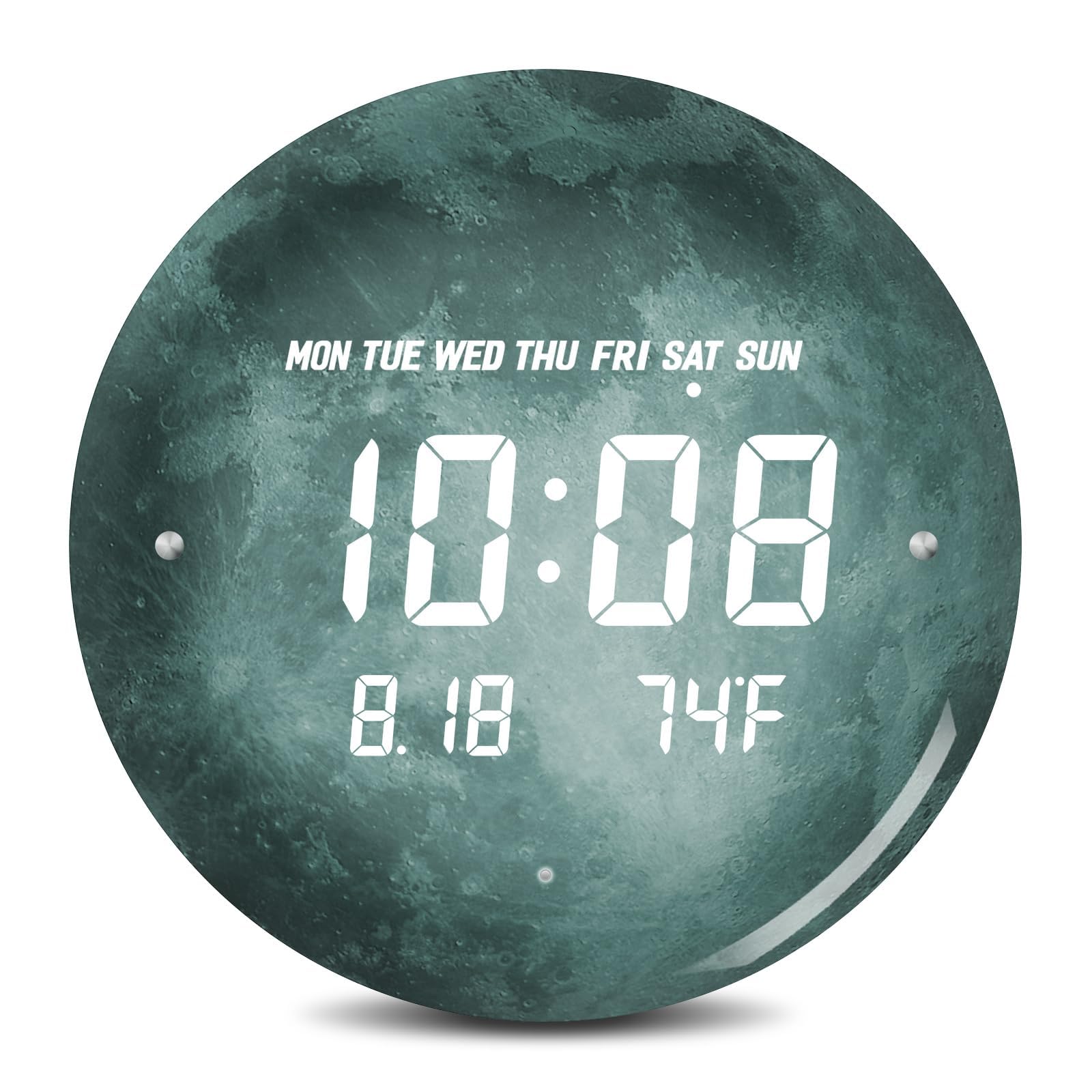 Horloge murale numérique lune idéale pour le bureau et la cuisine moderne