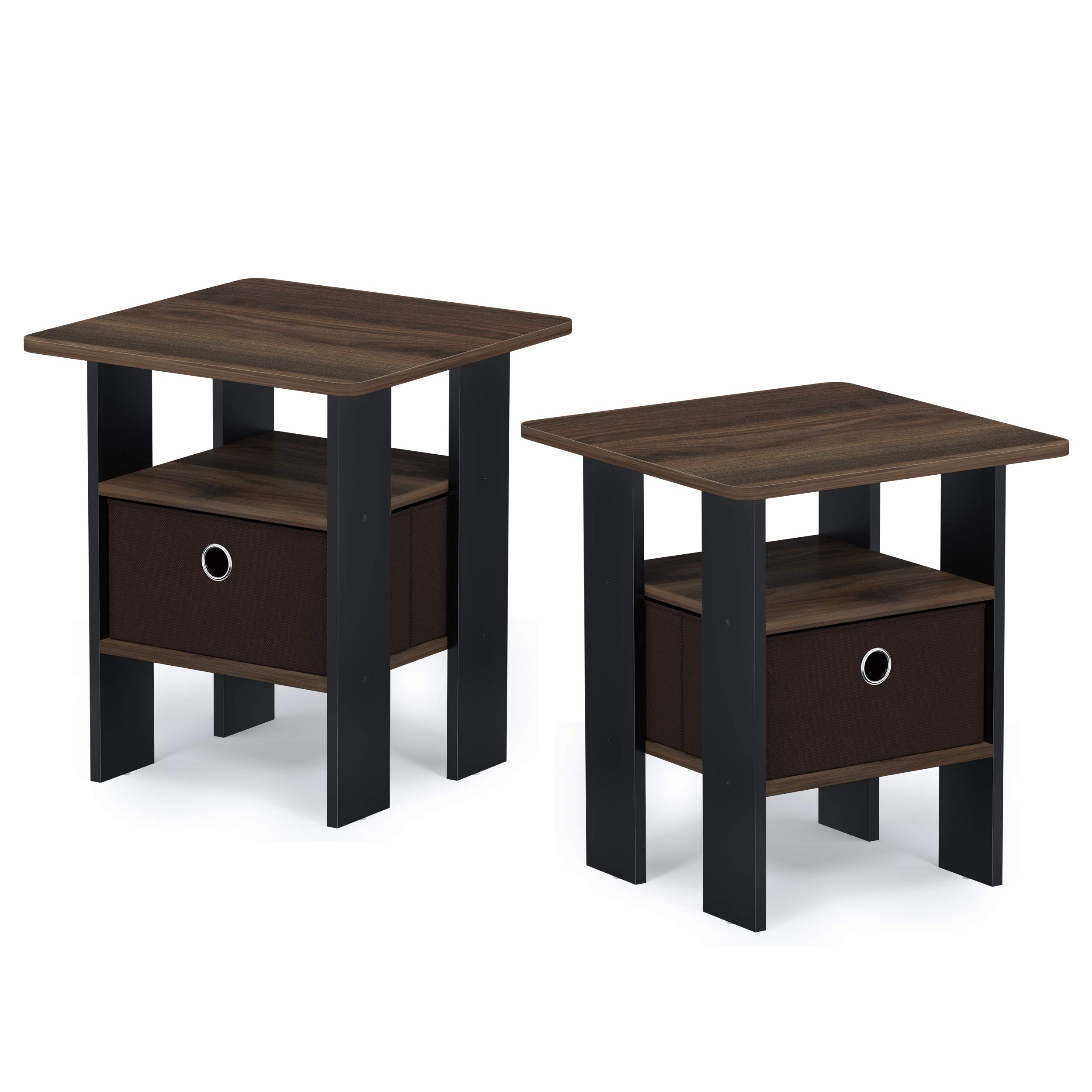 Amazon.co.jp: フリノ(Furinno) ベッドサイドテーブル 2台セット 