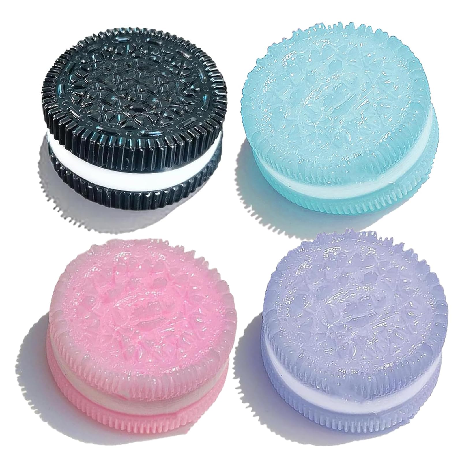 Taba Squishy, 4PCS Fufu Squishy Biscuit Stress Relief Toy Squishy Fidget Toys for Squishy Pinching Biscuit Simulation Toy Decompression Toy for Adults Kids Age 3+