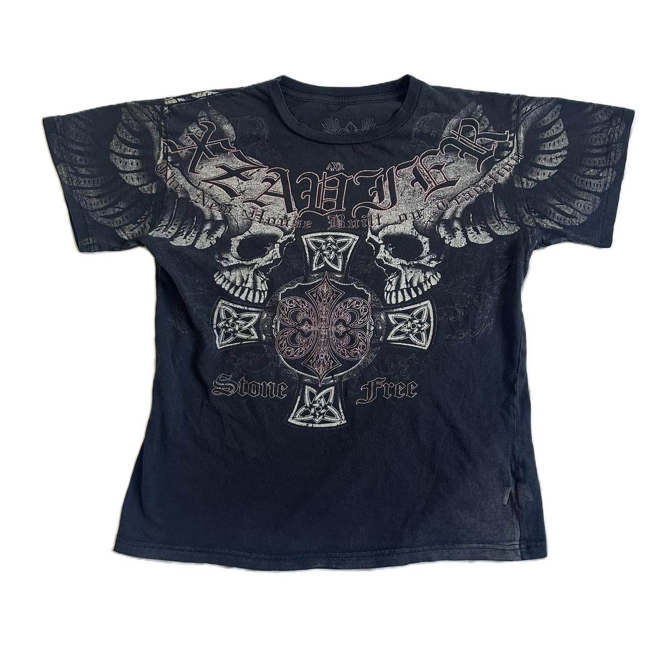 AmiblvowaGrunge Graphic Tees for Women Y2k Vintage Gothic T Shirt Teen Girls Aesthetic Emo Baggy Tops 2000s Alternative Clothes