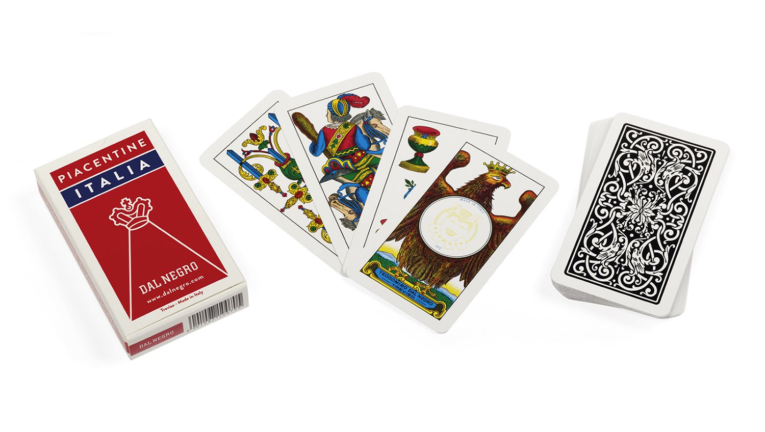 Dal NegroPiacentine Italia deck of cards, consisting of 40 cards in cardboard, ideal for playing broom and trump