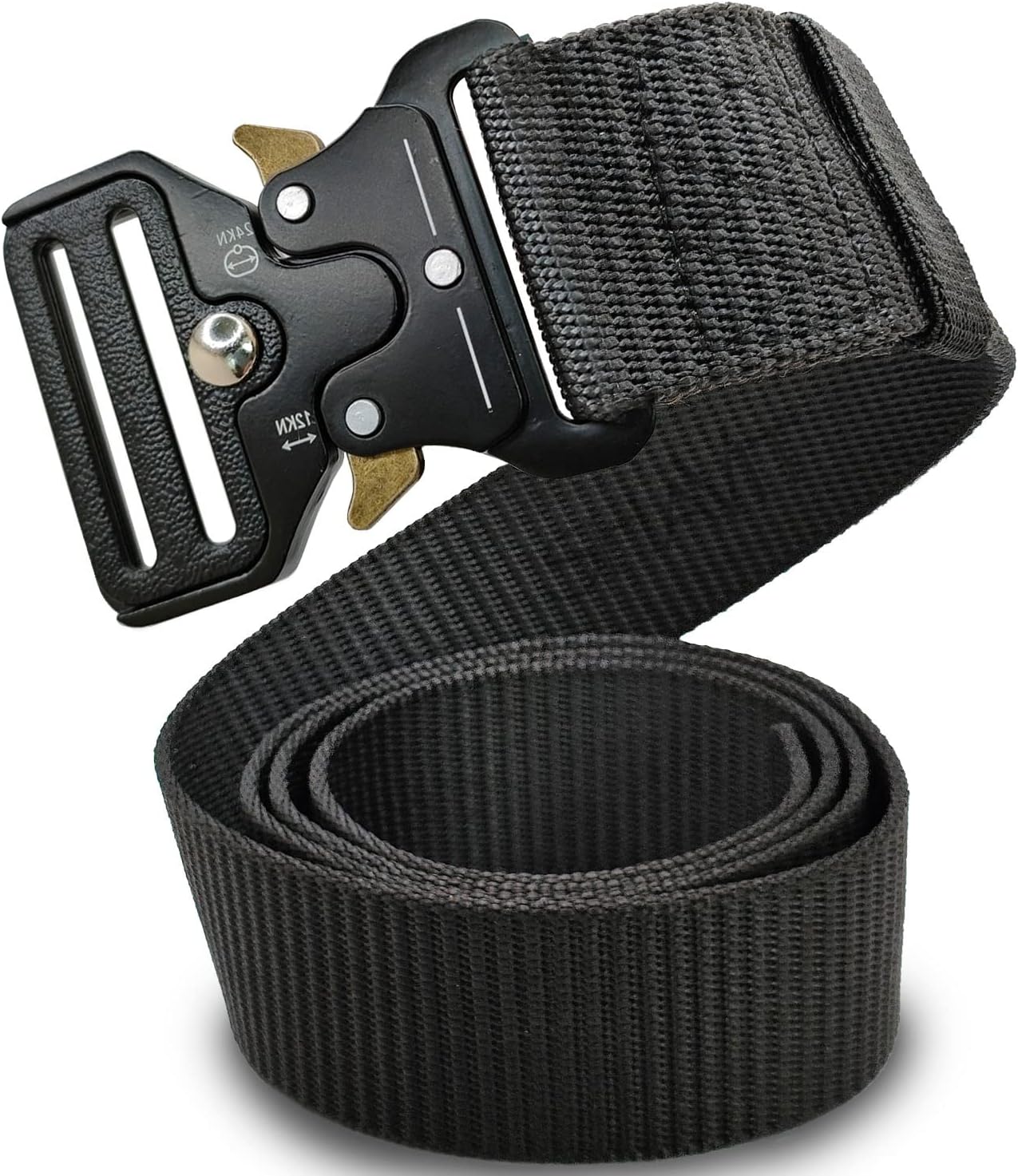 SHAVIT Black Tactical Belt Men, Military Web Nylon Work Belts for Men With Quick Release Buckle Army Riggers Belt