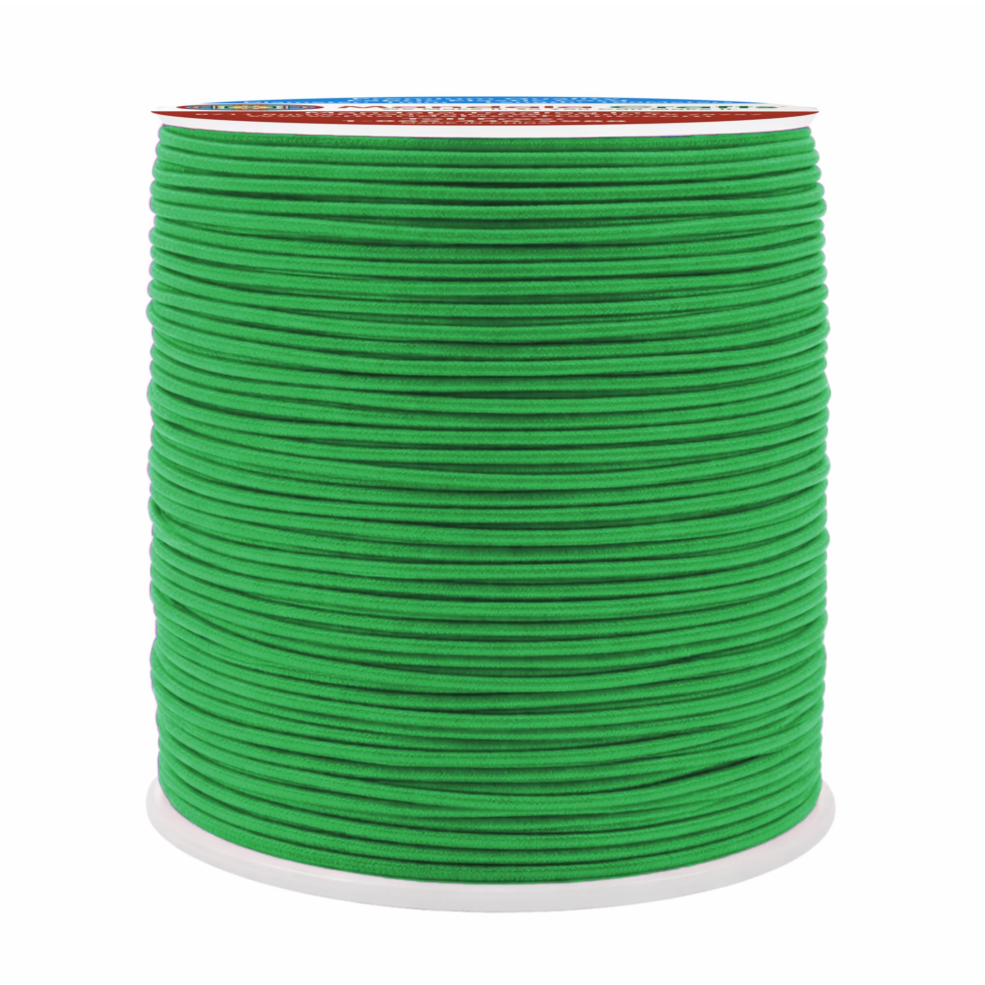 Mandala Crafts 1mm Kelly Green Elastic Cords for Jewelry Making & Beading