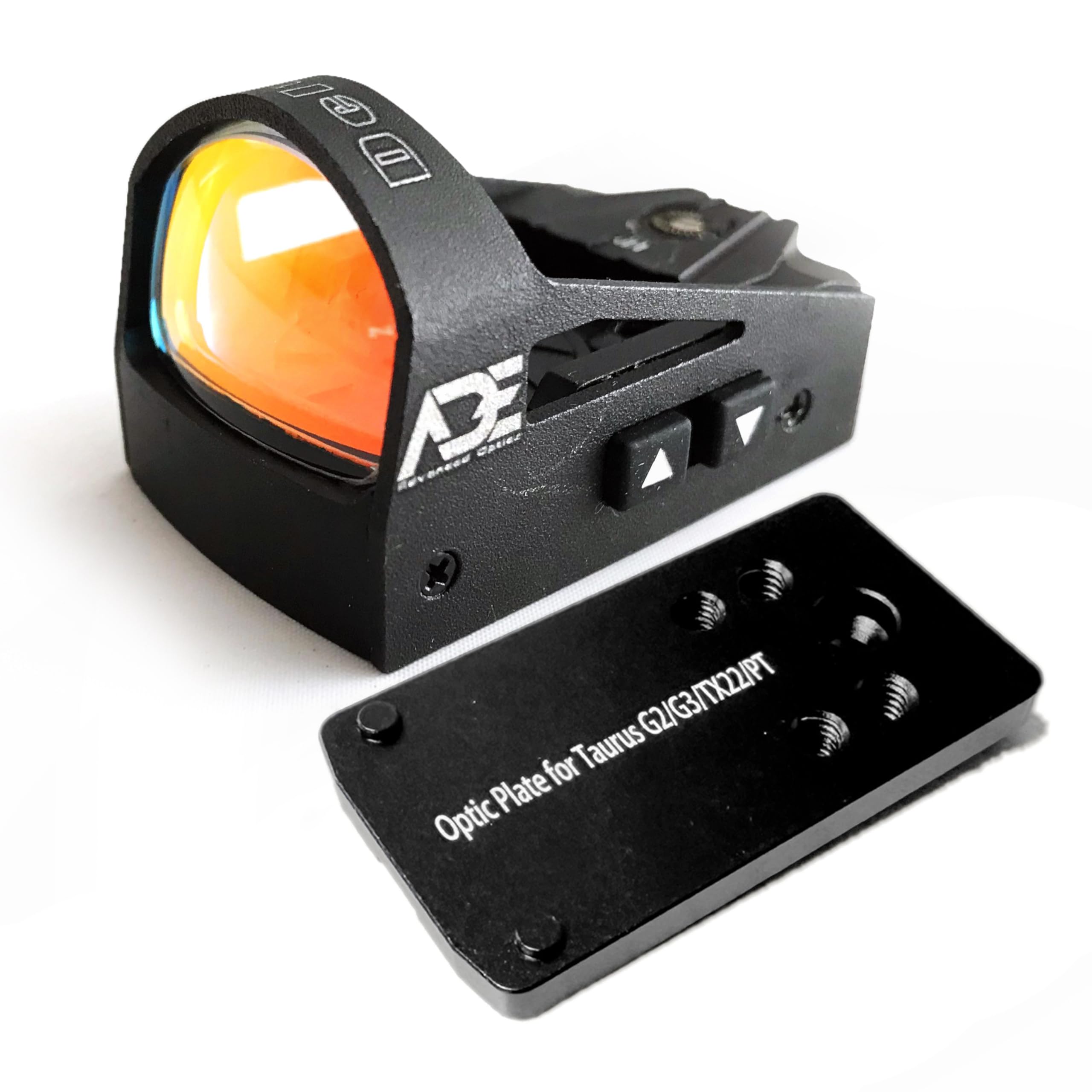 ADE Advanced Optics Delta RD3-012 Red Dot Sight – Motion-Activated Reflex Optic with Optic Mount Plate for Taurus PT111 G2, G2C, Millennium G2, G3 (Original Sight), PT140 G2, PT709, PT740, TX22