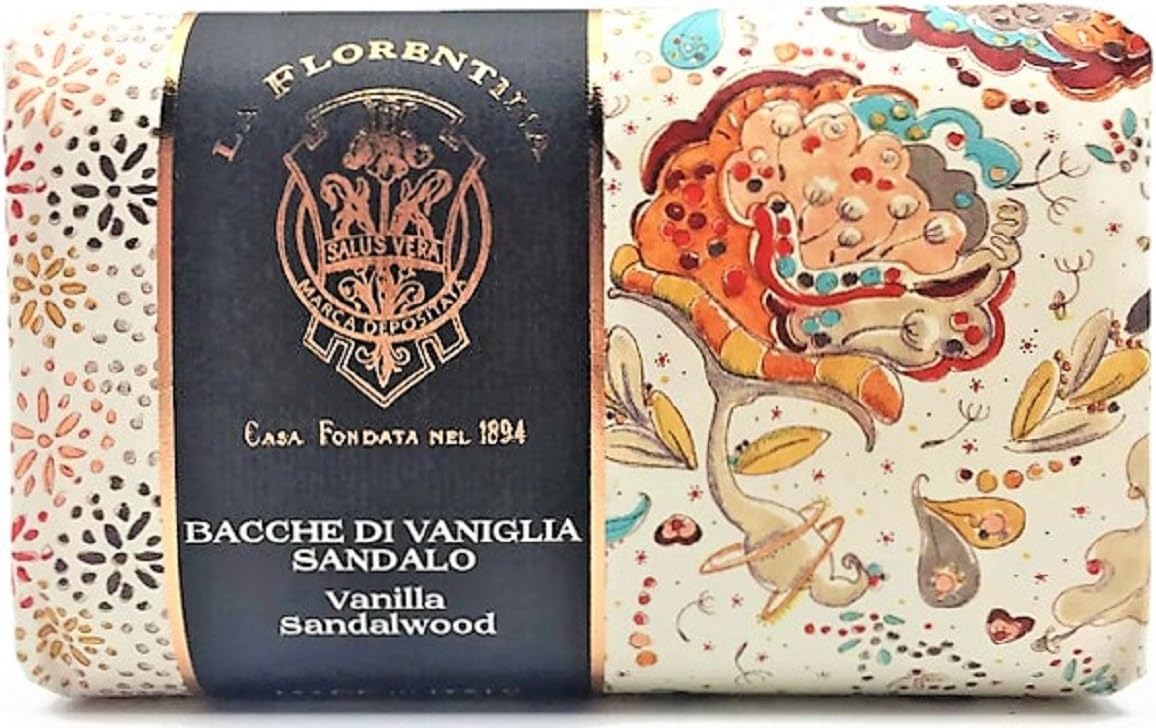 Vanilla Sandalwood Italian Luxury Bath Soap 10.5 ounce
