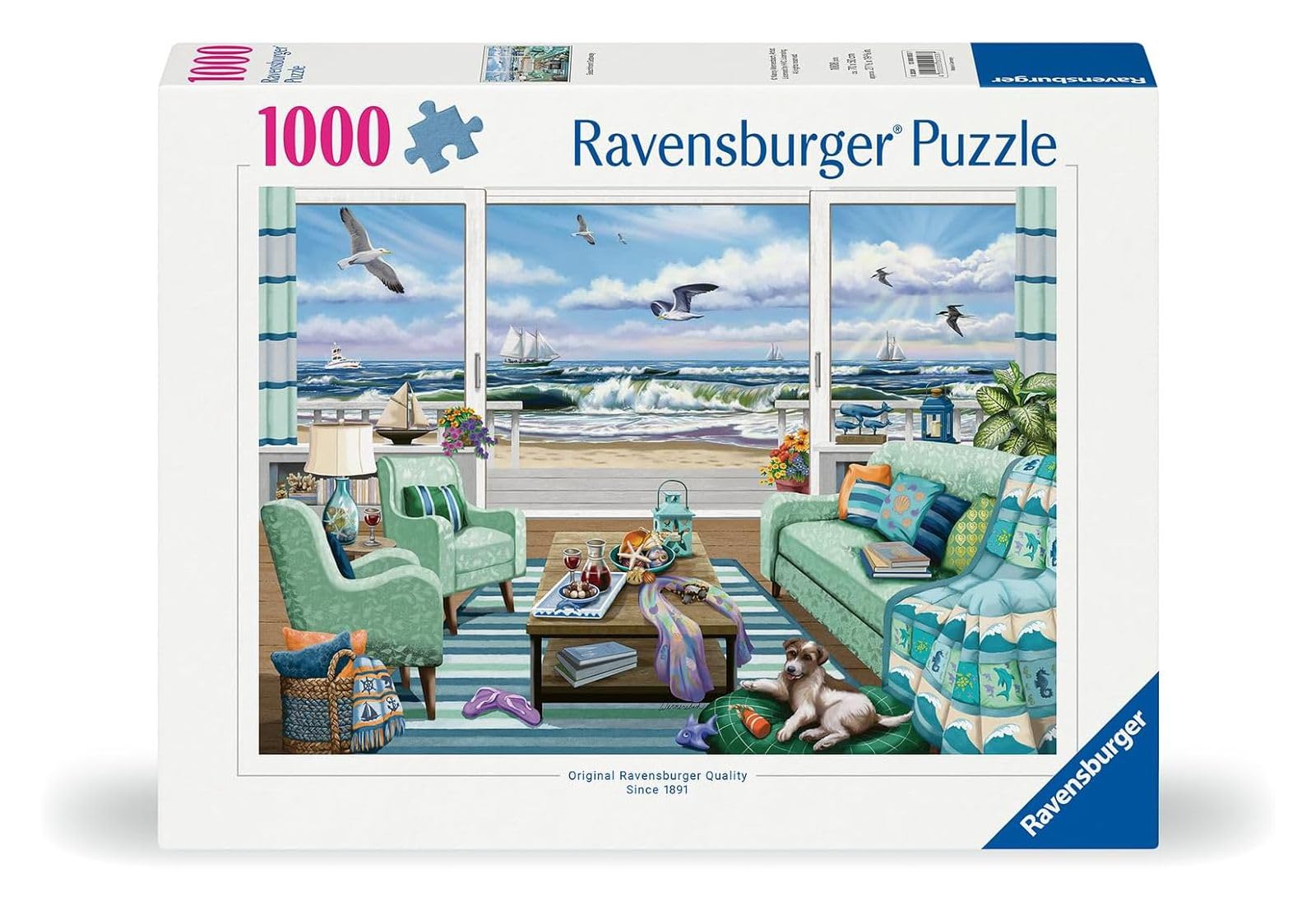Ravensburger Beachfront Getaway 1000 Piece Jigsaw Puzzle for Adults - 12000553 - Handcrafted Tooling, Made in Germany, Every Piece Fits Together Perfectly