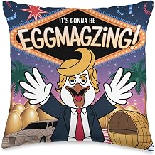 Its Gonna Be Eggmazing - Funny Easter Chicken Joke Throw Pillow