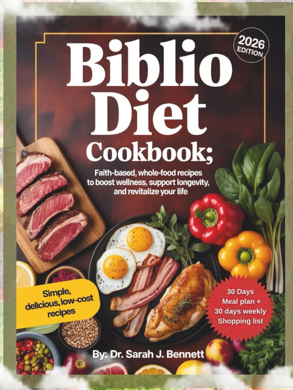 BIBLIO DIET COOKBOOK: Faith-Based, Whole-Food Recipes to Boost Wellness, Support Longevity, and Revitalize Your Life.