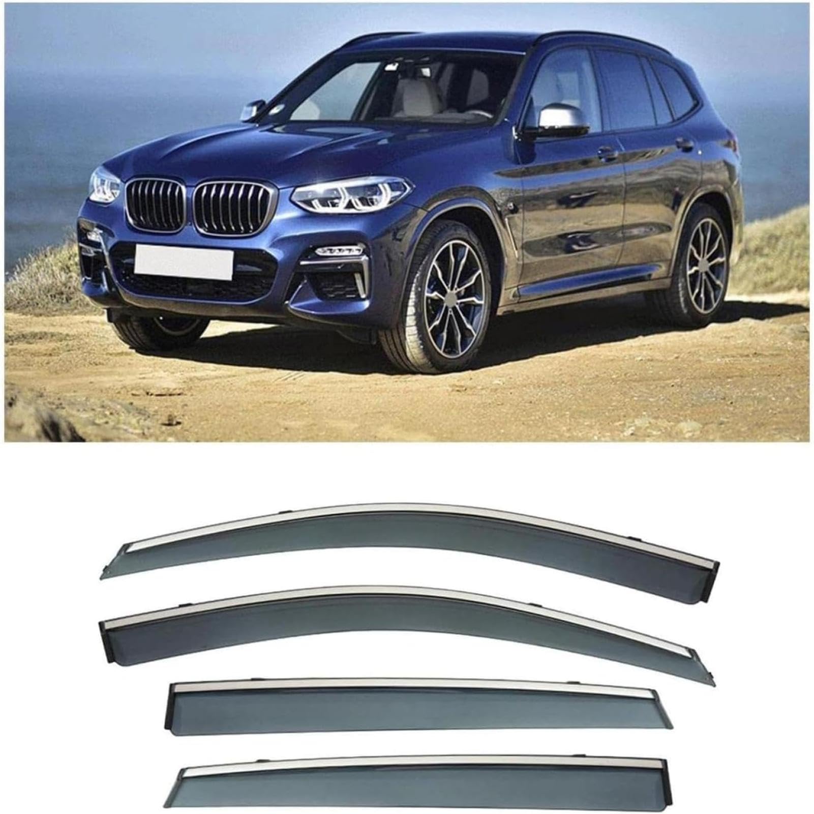 QILING Panele przeciwdeszczowe/osłony przeciwsłoneczne/panele przeciwdeszczowe/osłony przeciwdeszczowe samochodowe/przednie szyby samochodowe pasujące do BMW X3 G01 2018-2020