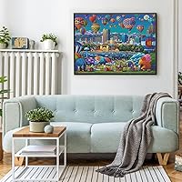 Vista 4 de Buffalo Games - Sapphire Select- Eric Dowdle - Balloon Spectacular - 1000 Piece Jigsaw Puzzle – Challenging & Fun – Blue Core Puzzle Board