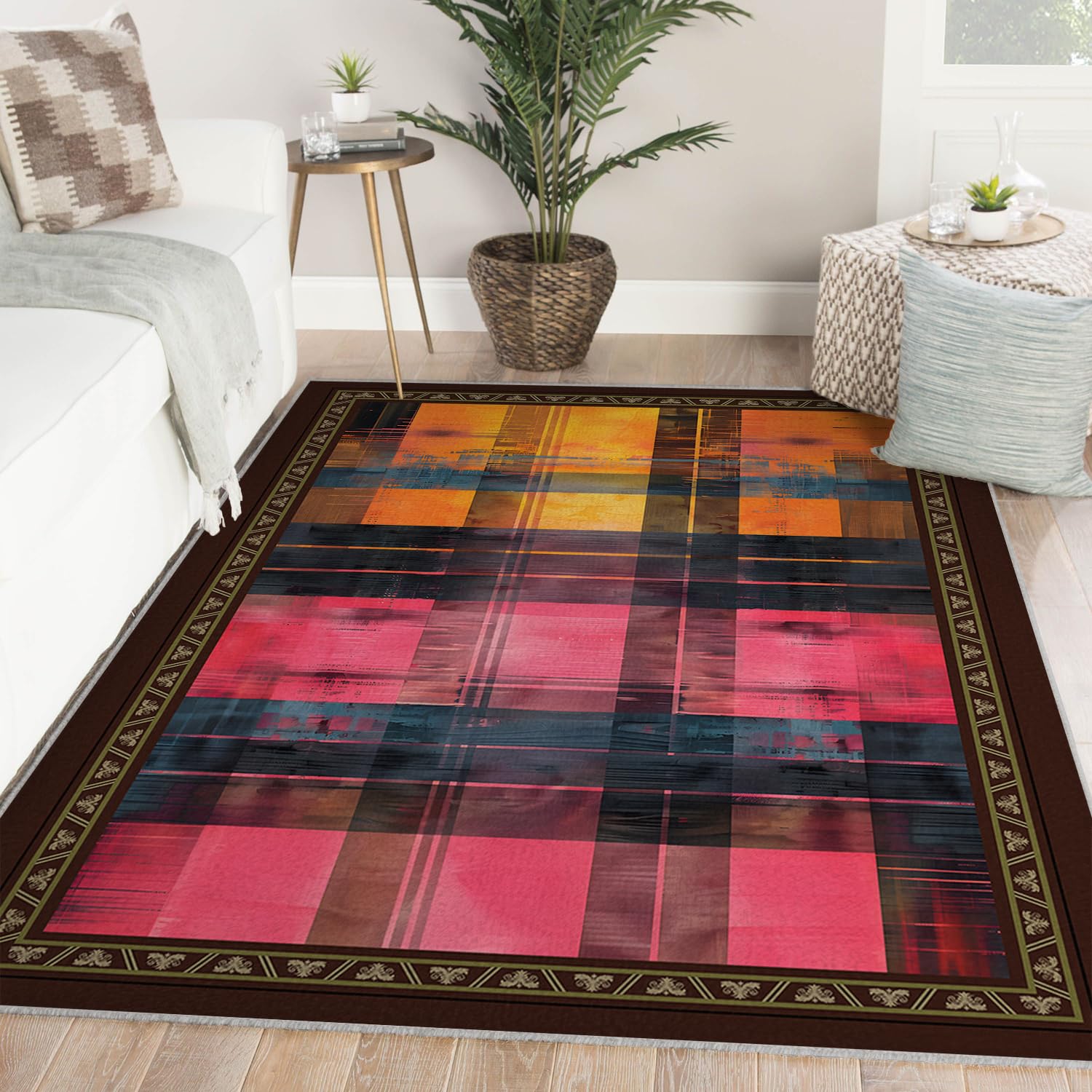 Tapis lavable fin pliable anti-chute pour entrée