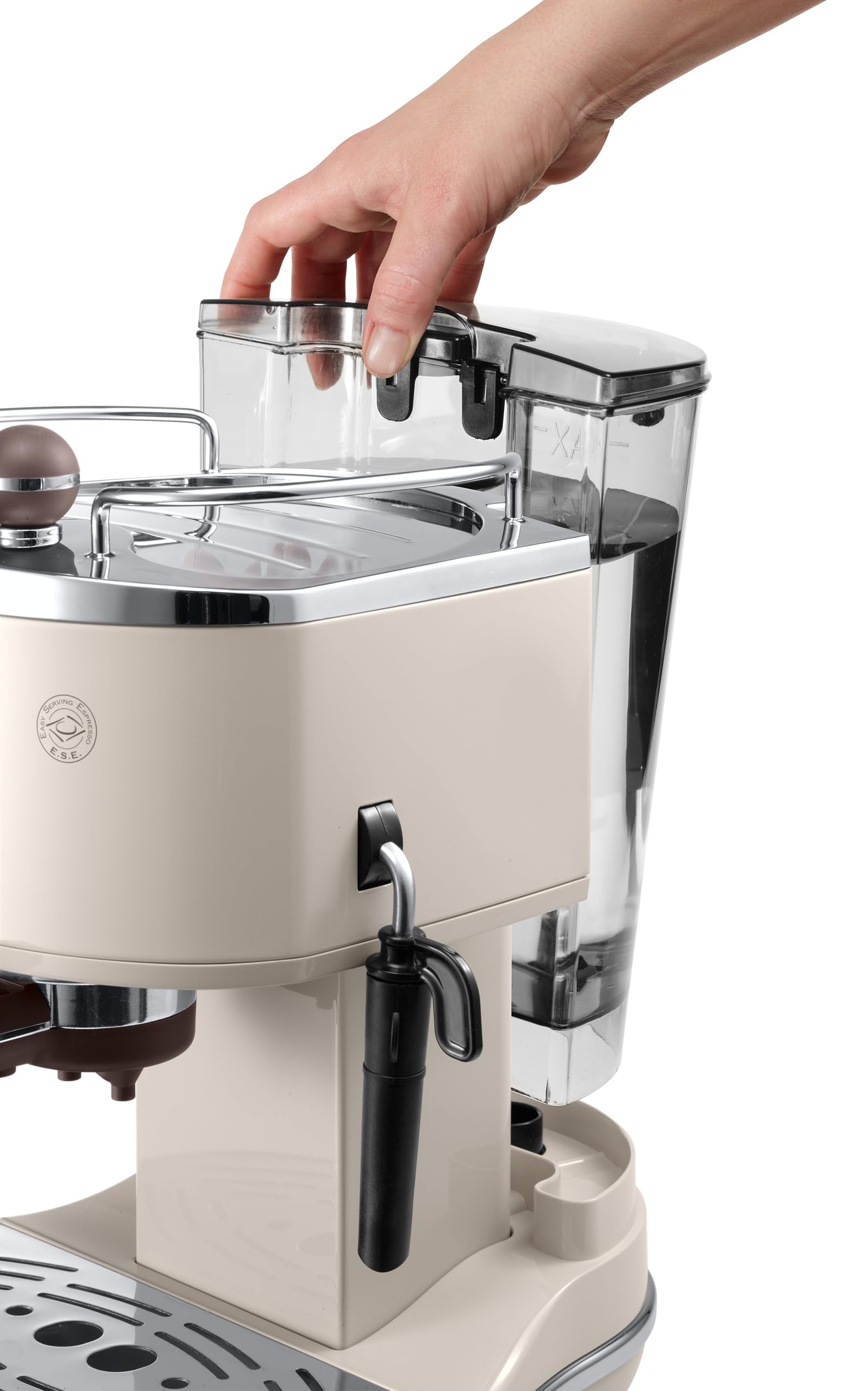 De'Longhi Icona Vintage ECOV 311.BG Macchina da Caffè Espresso Manuale e Cappuccino, Caffè in Polvere o in Cialde E.S.E., 1100 W, Beige