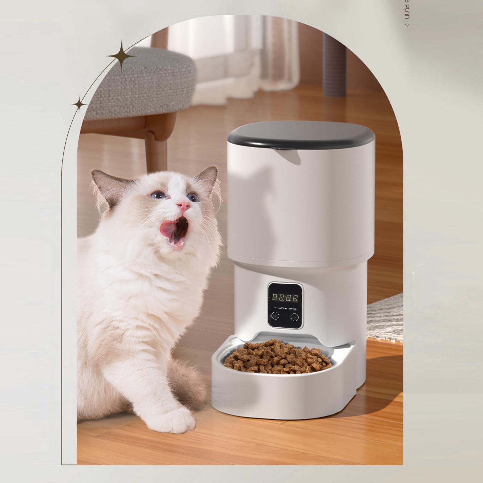 Generic Dispensador de Agua Automático para Gatos, Control Inteligente Silencioso para Amantes de Las Mascotas, Fuente de Agua Inalámbrica para Gatos, Dispensador de Alimentos para Dueños de