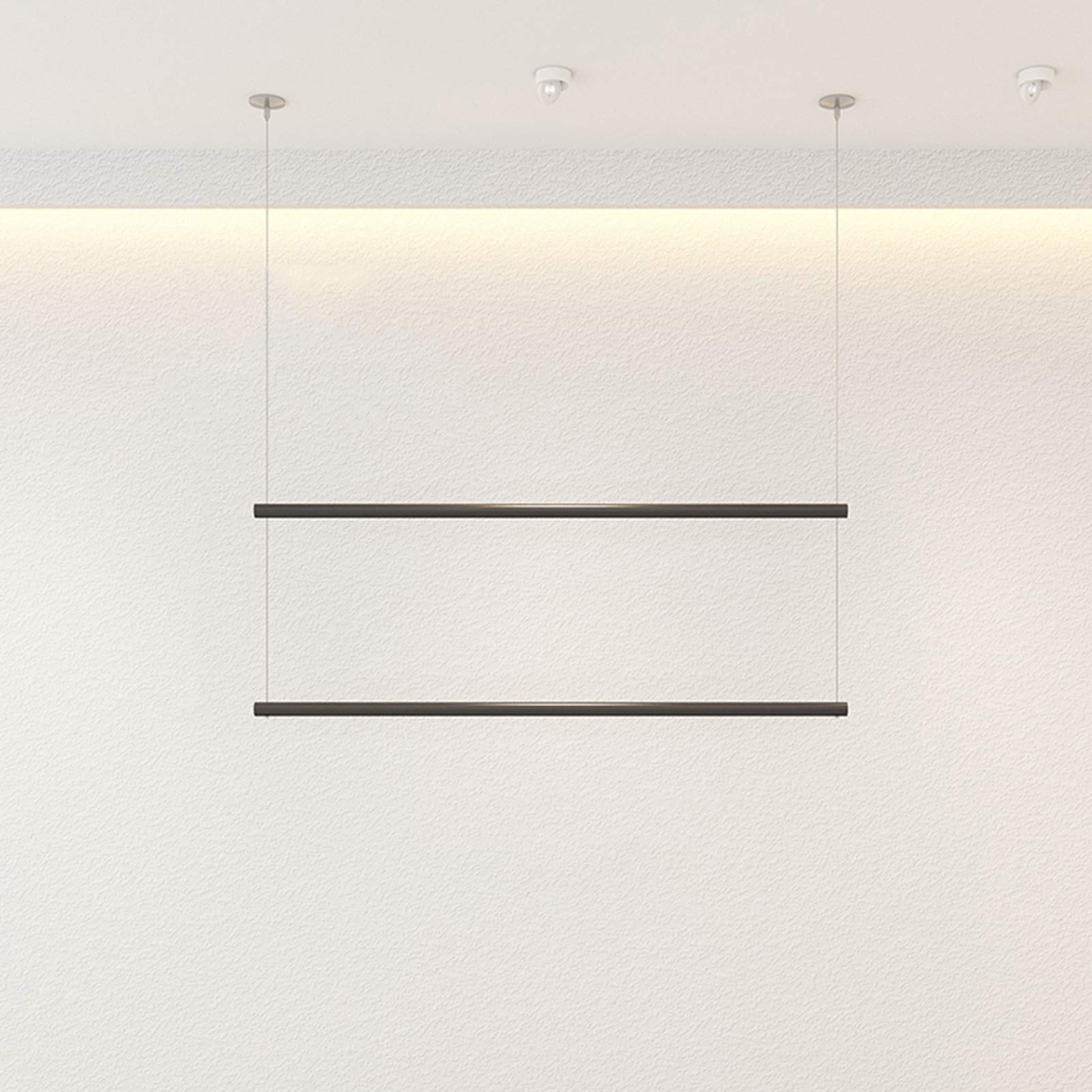 JKJZSALJ Height-Adjustable Metal Steel Wire Clothing Hanger Clothing Storage Clothing Rack,Commercial Wdisplay Rack,Retail Store Iron Clothing Rack,Ceiling Hanging,Black,80Cm