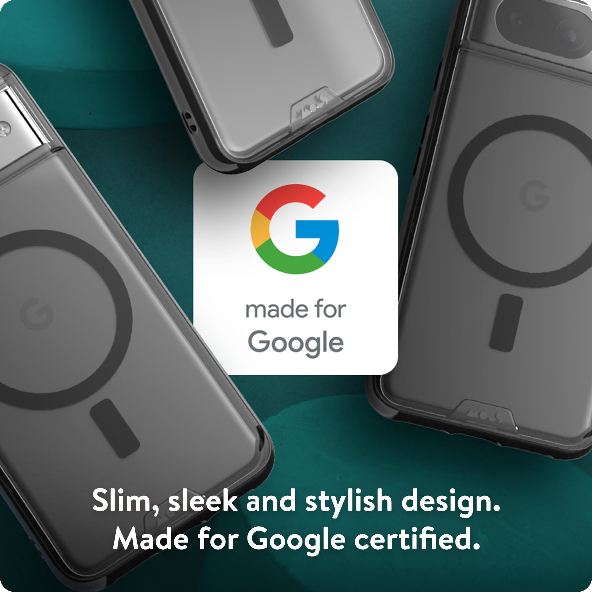 Mous für Google Pixel 8 Transparente Hülle, Kompatibel mit MagSafe - Klarheit - Kratzfest & Stoßfest