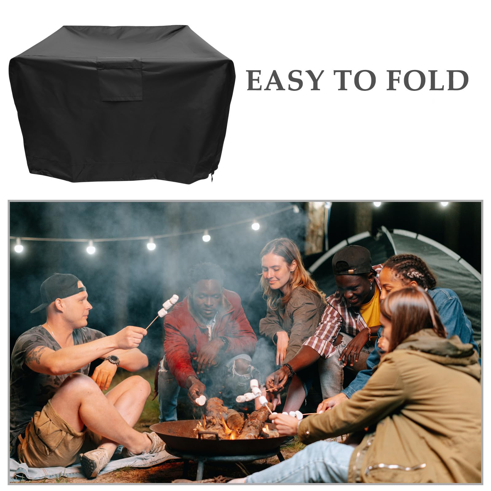 Toddmomy Copertura Resistente all'Acqua e Neve per Barbecue da Esterno Oxford 420D Copertura Grill Antistrappo Cordoncino per Giardino e Terrazza