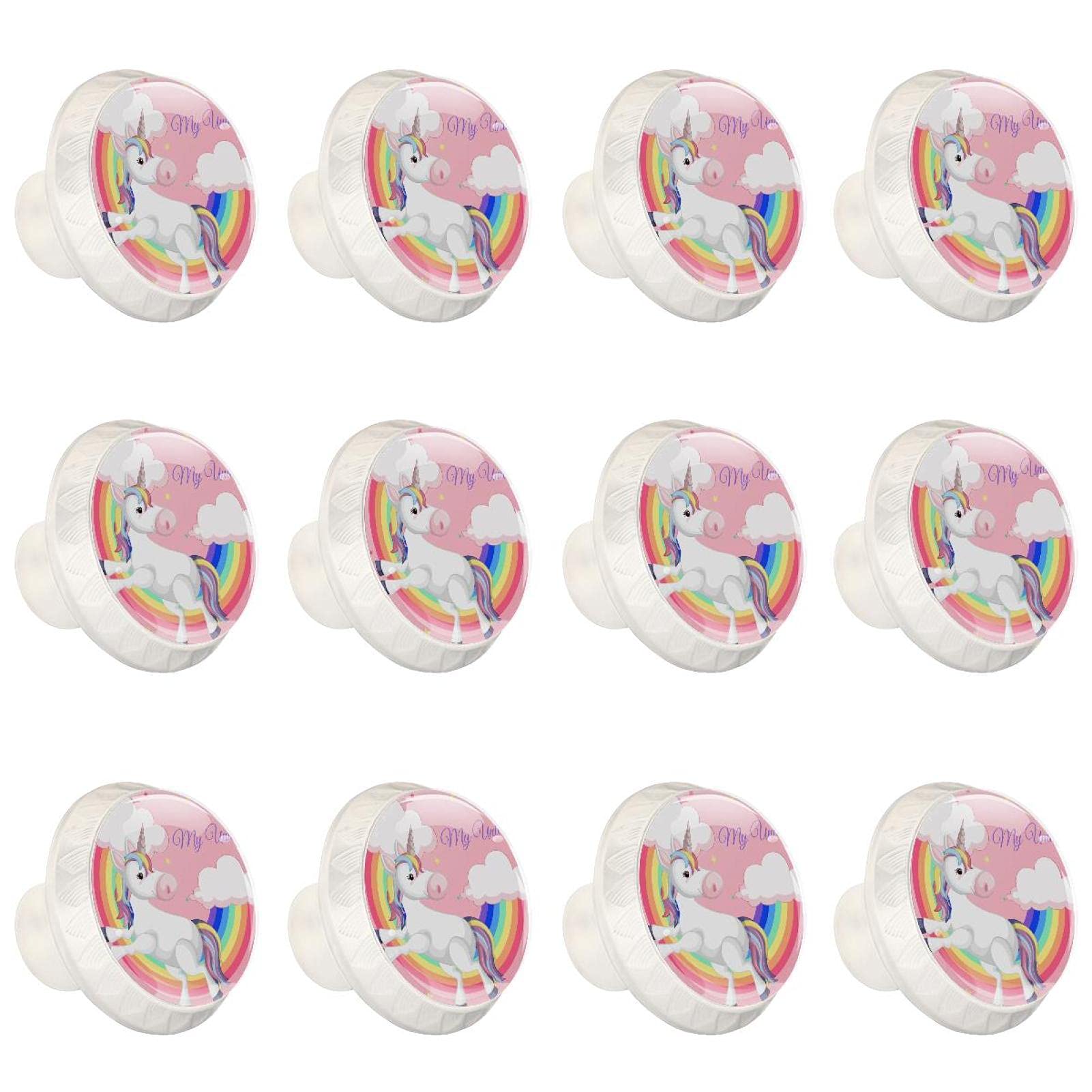 Poignées de commode licorne arc-en-ciel pour relooker les tiroirs de placard de fille