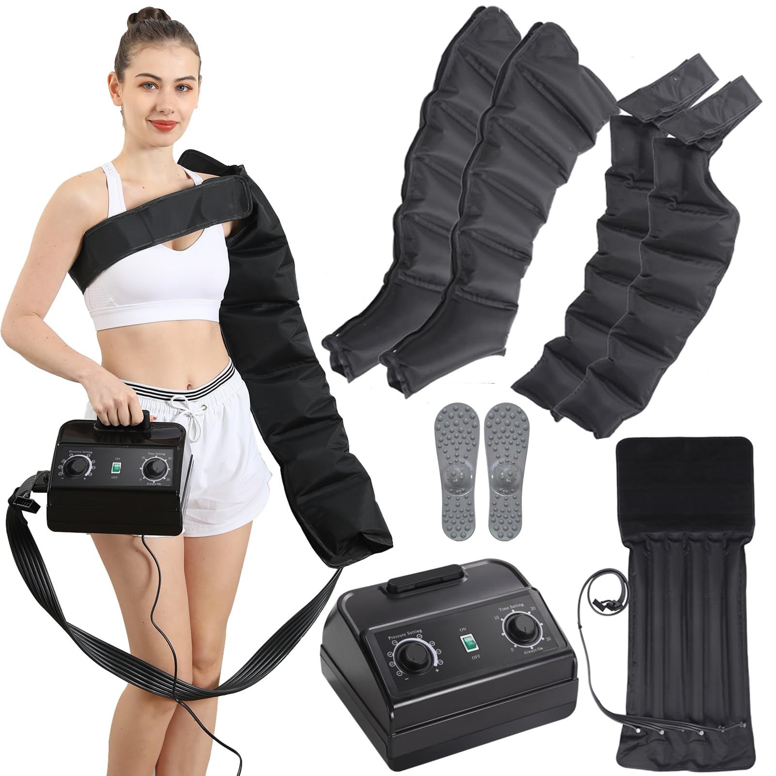 Masseur de jambes compression air pour douleur circulation et pressothérapie - 8