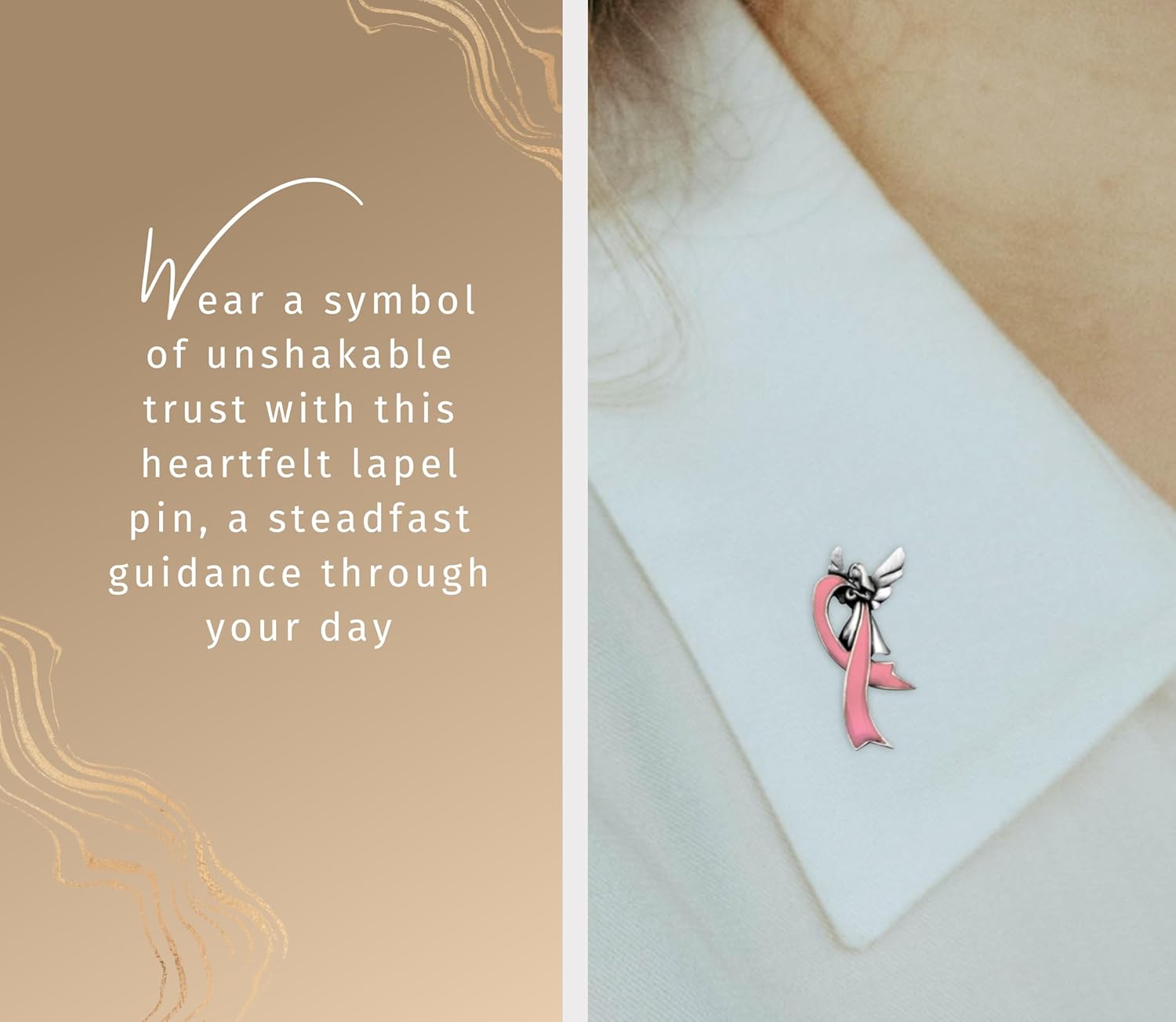 Breast Cancer Token - Breast Cancer Prayer Token with St Agatha Prayer Card, Breast Cancer Ribbon Pin, The Lord's Prayer Card - St Agatha Patron Saint of Breast Cancer Inspirational Set - 3 Item - Image 4