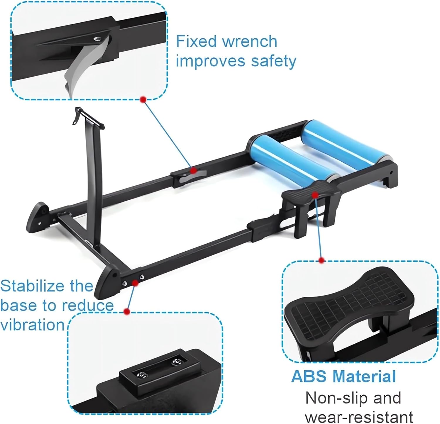 Bike Roller Trainers, Portable Home Bicycle Trainer Roller, Bike Exercise Stand Platform for 24"-29" Mountain Bike