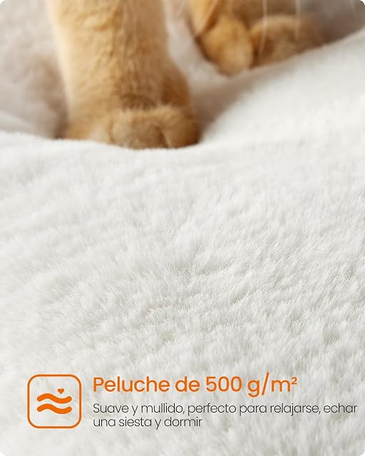 Foto 4 de 6 de Feandrea Árbol de Gatos, Tablero de aglomerado de 86 cm de Altura, con Poste de Sisal, Plataforma