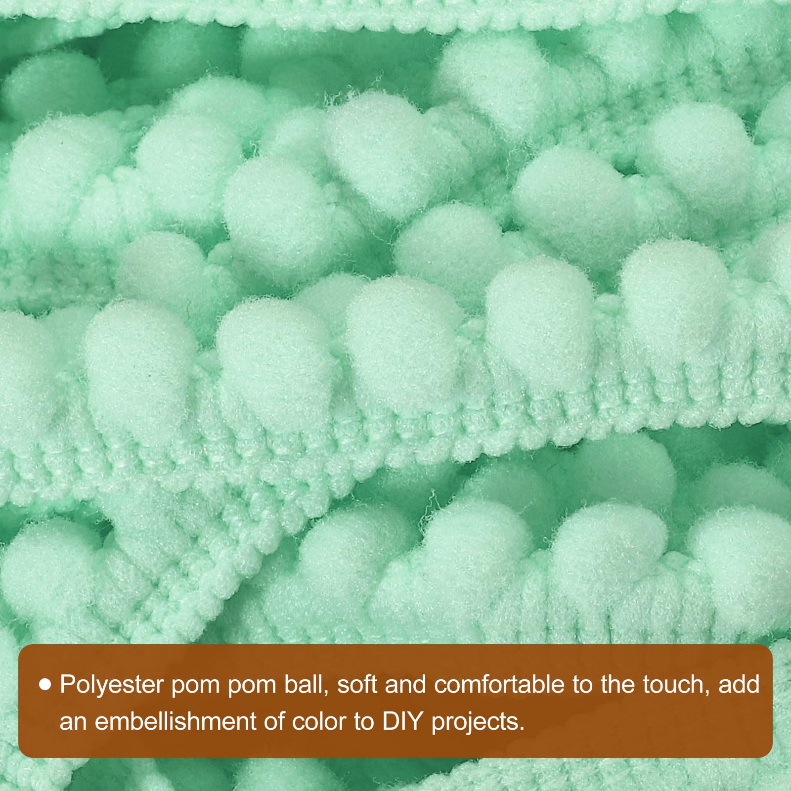 QUARKZMAN Pom Pom Zierband - 10 Yards Rosa Mit 5mm Kugeln