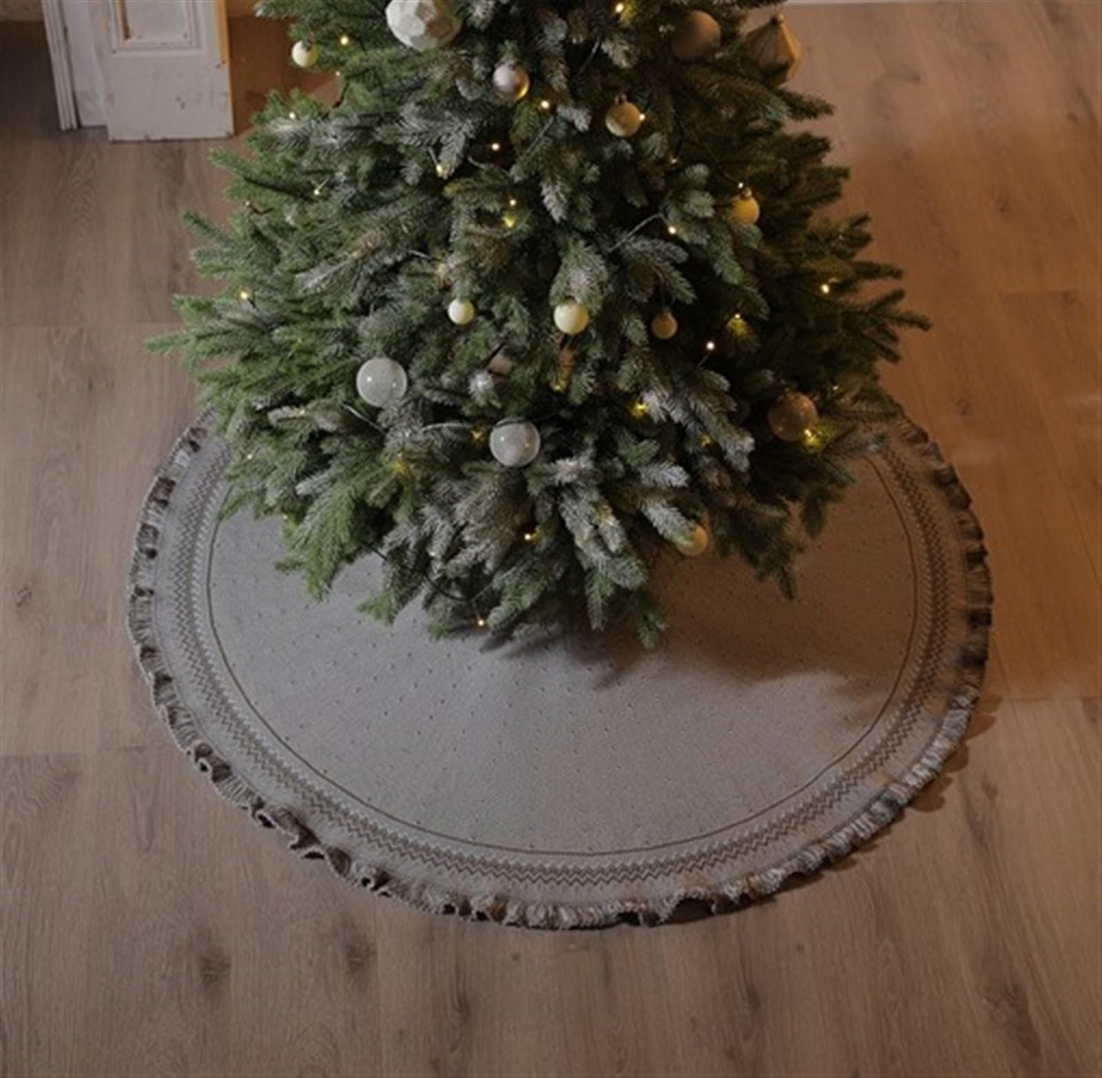Weihnachtsbaum Rock, Strickender Weihnachtsbaumrock 48 Zoll Dick Rustikal Für Weihnachtsdekoration Decke Weihnachtsbaum(B)