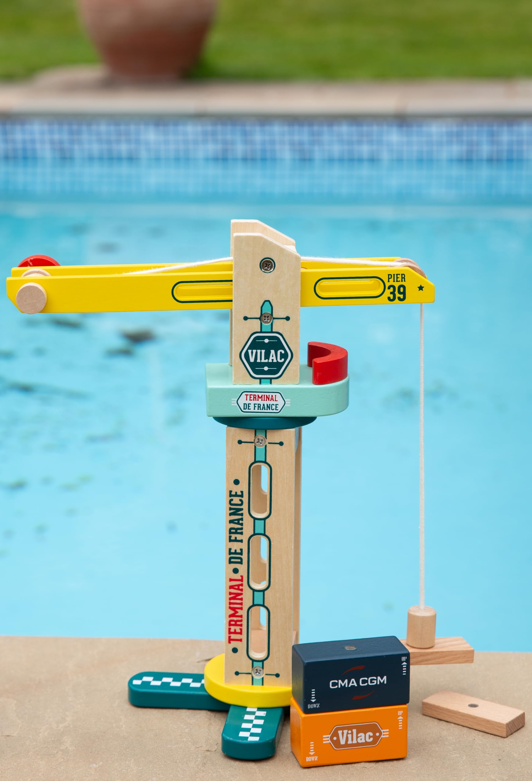 Vilac - Grue de Docker Vilacity 30 cm - Enfants 3 Ans+