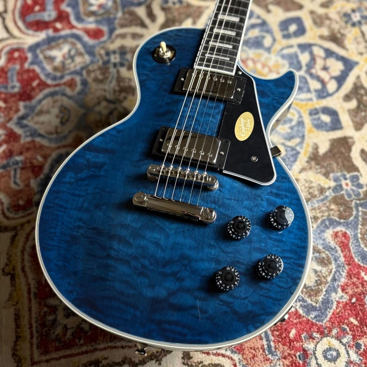 Amazon | Epiphone Les Paul Custom Quilt Viper Blue (バイパーブルー