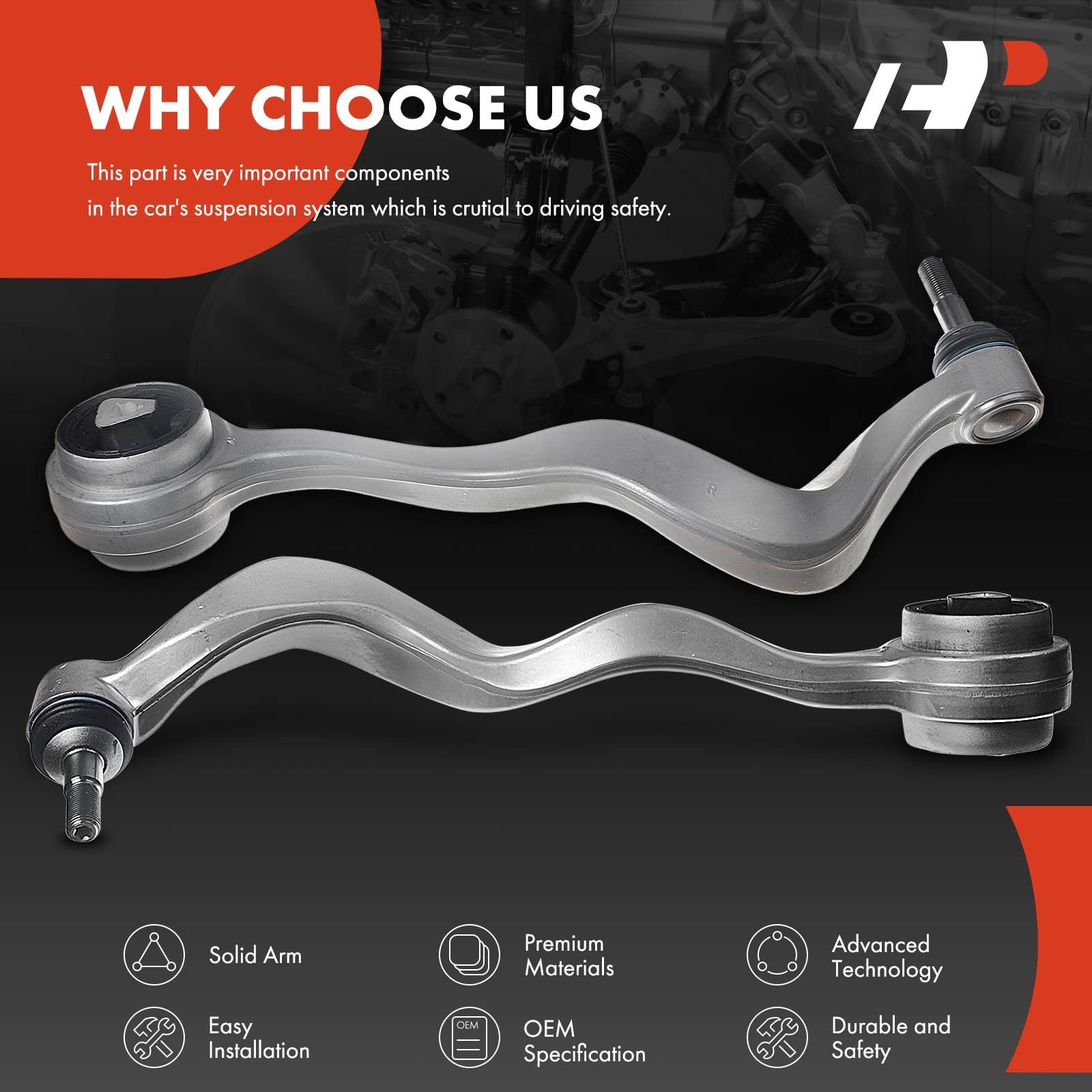 Amazon.com: A-Premium 2 x Front Forward Lower Control Arm, with 