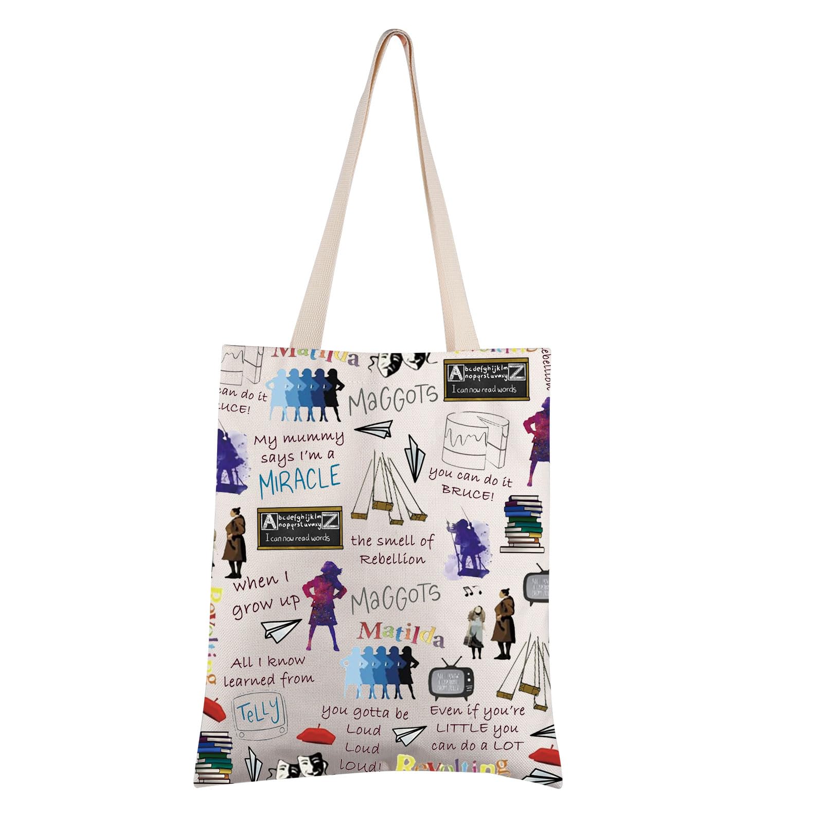 FEELMEMM Musical Inspired Gift M TV Show Fans Gift M Quote Canvas Shoulder Bag