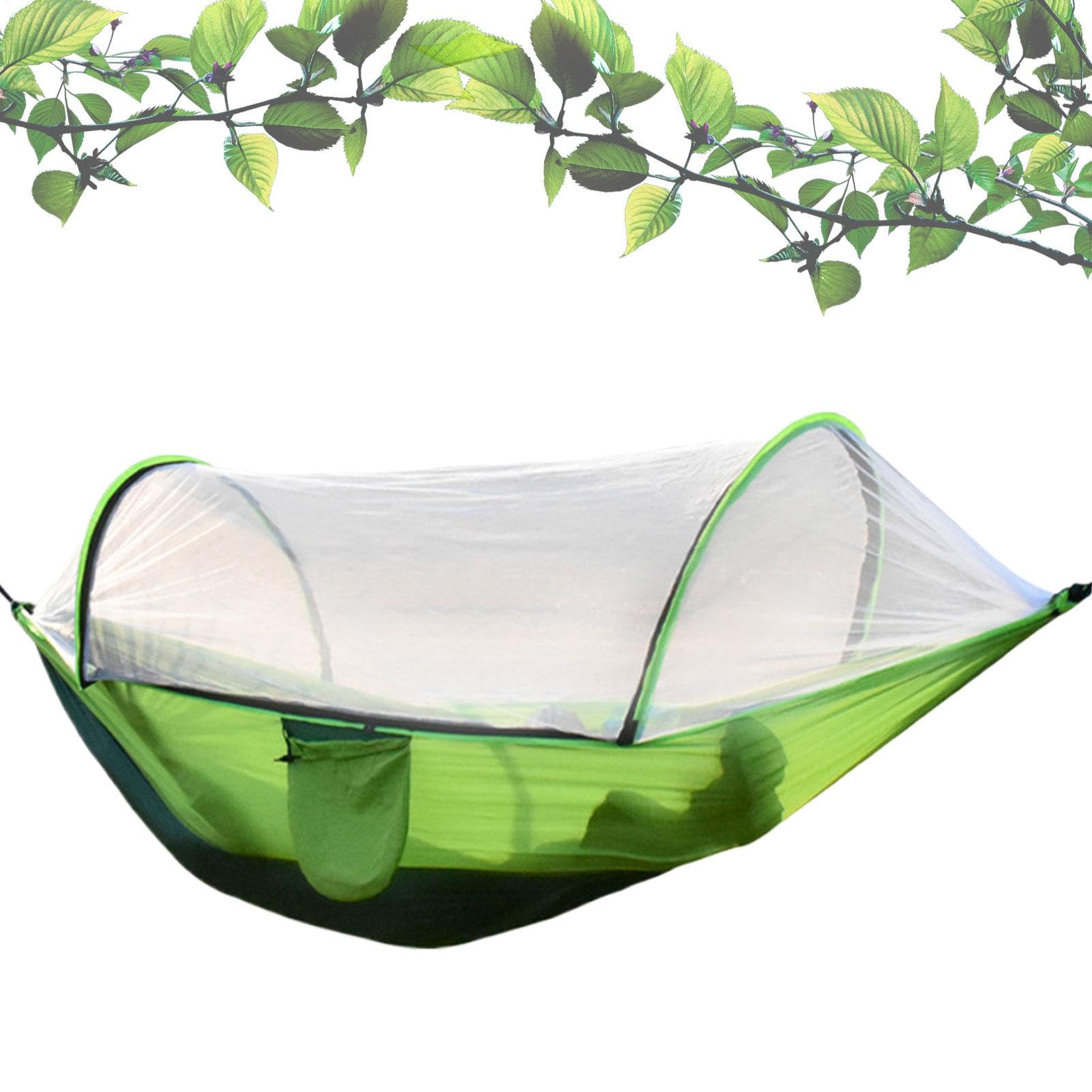 Hamac portable avec filet de moucheron à ouverture automatique pour abri de camping