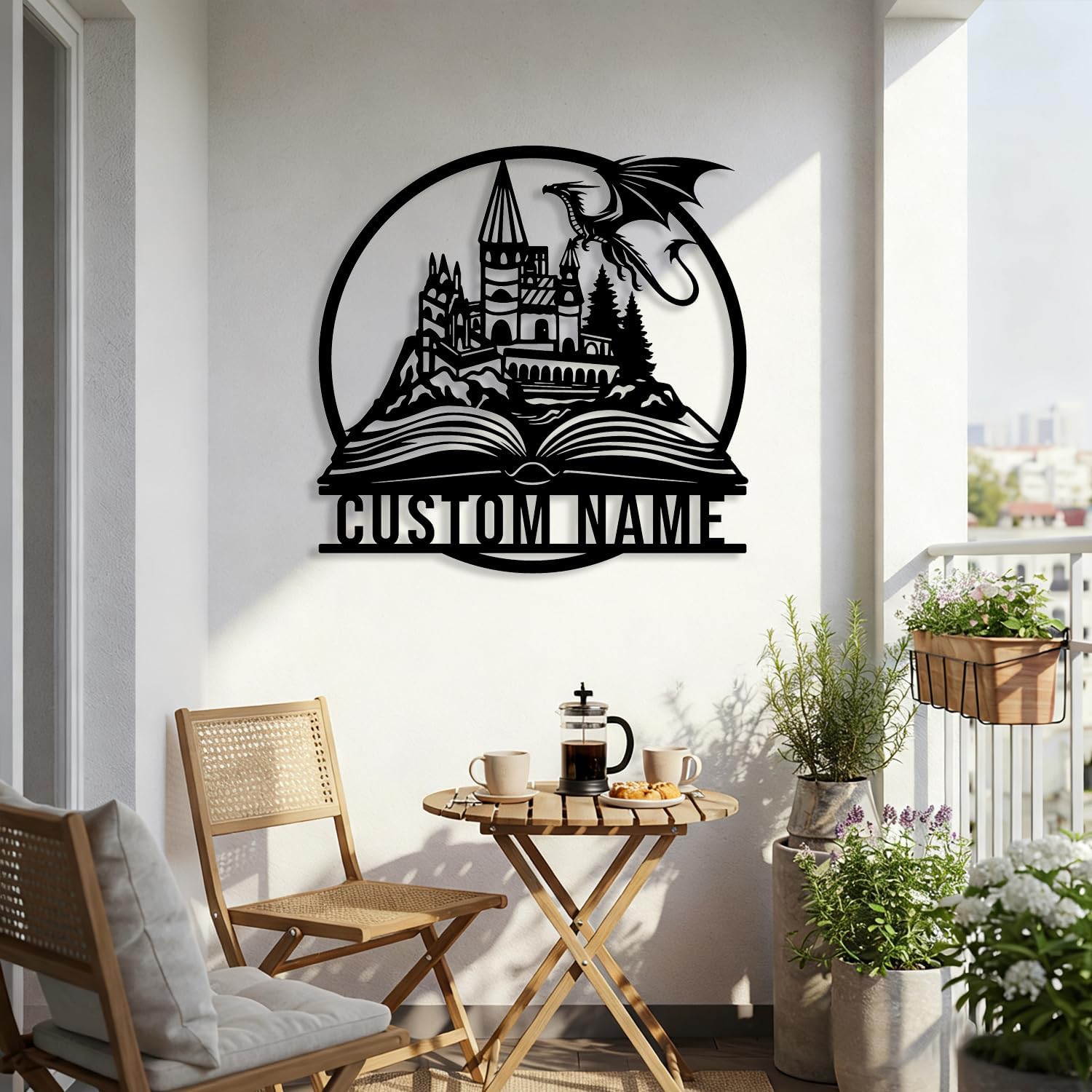 Custom Castle Metal Sign,Personalized Family Name Wall Art,Front Door Decor,Rustic Cabin Lodge Plaque,Haunted Castle Address Sign (Style-I)