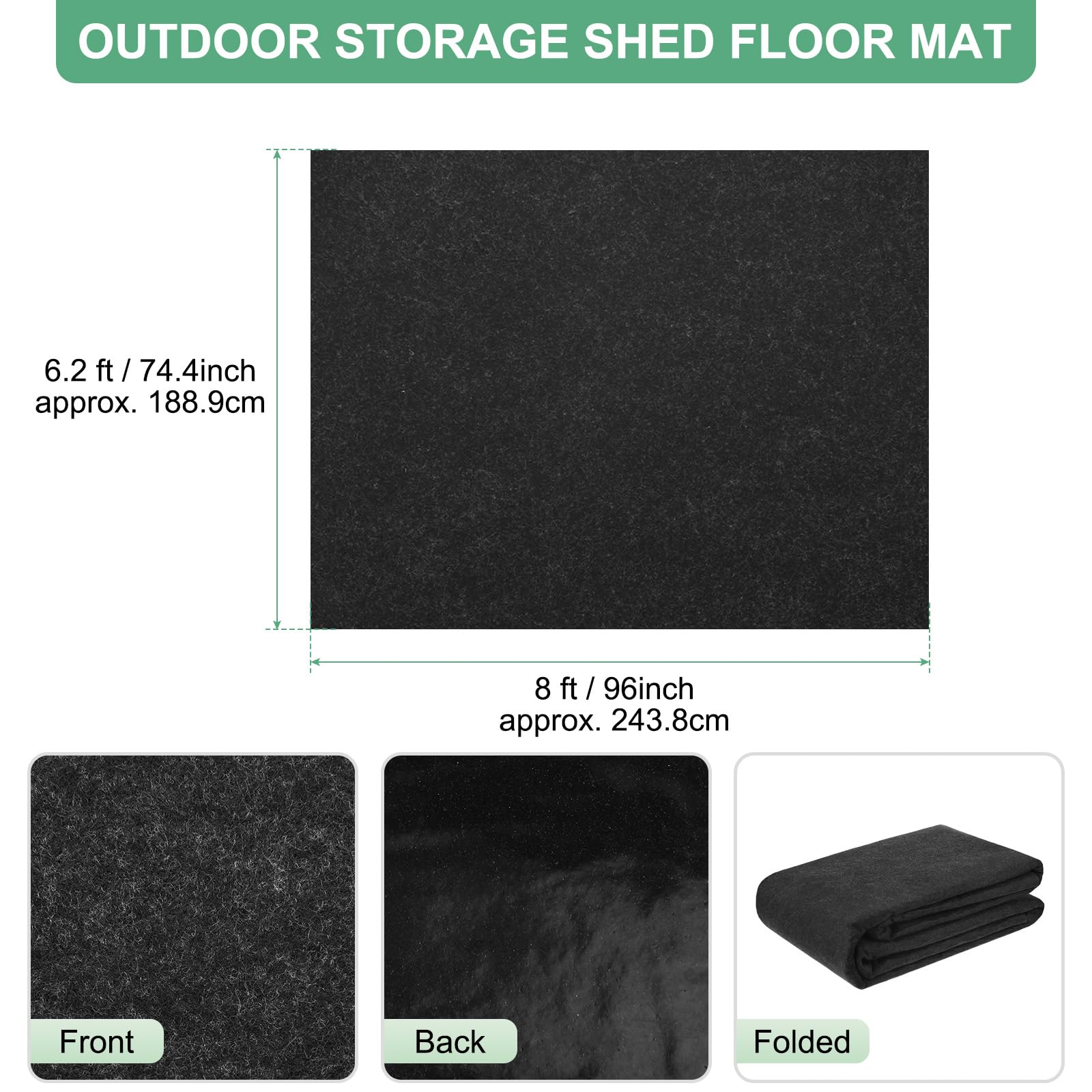 M METERXITY Outdoor Storage Shed Mat - Image 3