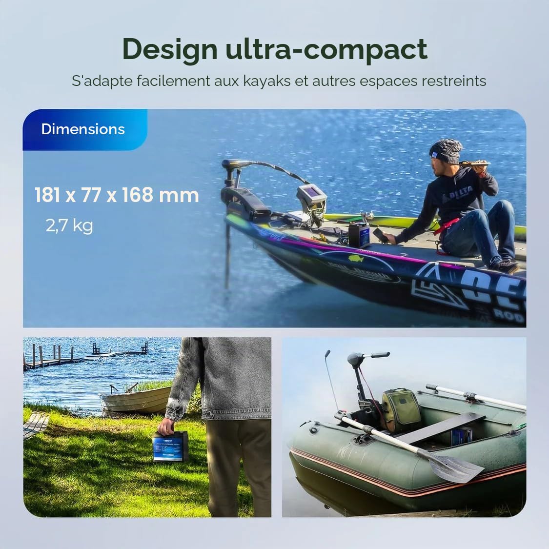 Renogy LiFePO4 Batterie au lithium 12 V 20 Ah avec protection BMS 4000 cycles + cycles de batteries à décharge profonde, batterie solaire 12 V 20 Ah pour moteur de trolling, cabine, marine