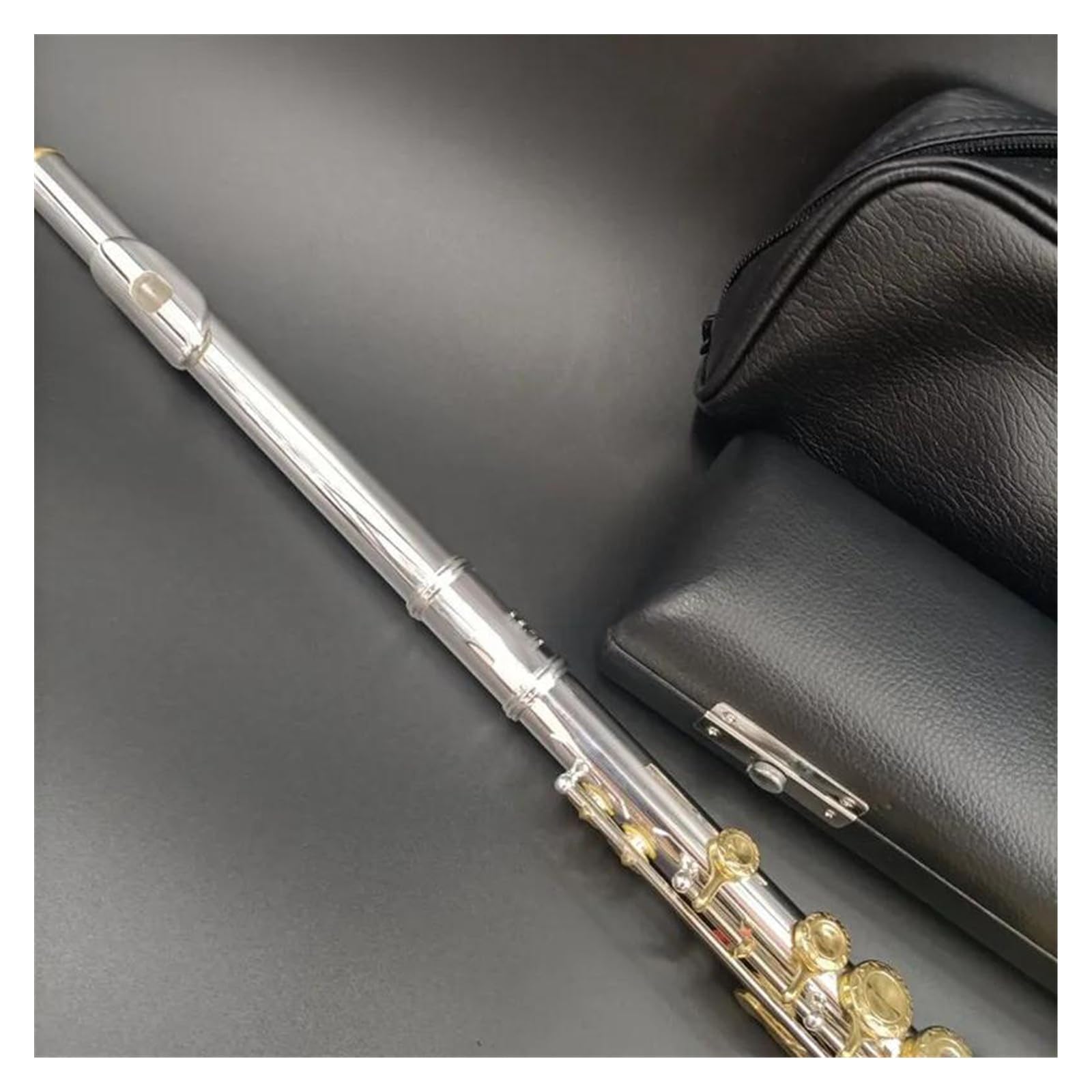 Professionelle Querflöte Flöte Aus Silber Und Gold, Flöte Mit 17 Tasten, Offenem Und Geschlossenem Loch, C-Stimmung Und E-Tasten-Flöte