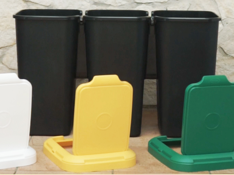 Buystar Set 3 Bidoni Per Il Riciclaggio 75 Litri Totali 3x25 Lt