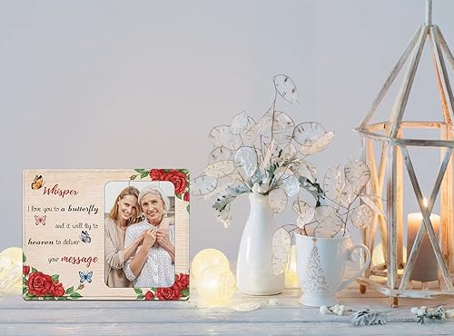 Vista 5 de WhatSign Regalos de condolencias por la pérdida de un ser querido, marco de madera conmemorativo de 4 x 6 pulgadas para la pérdida de un ser