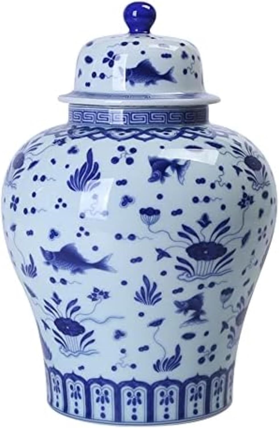 Ceramic Jars,Tea Jar,Chinese Style Storage Jars,Blue and White Ginger Jars for Home Decor Tea Storage Container Tins Ginger Jar Decorative Jars Porcelain Vase with Lid Ce,