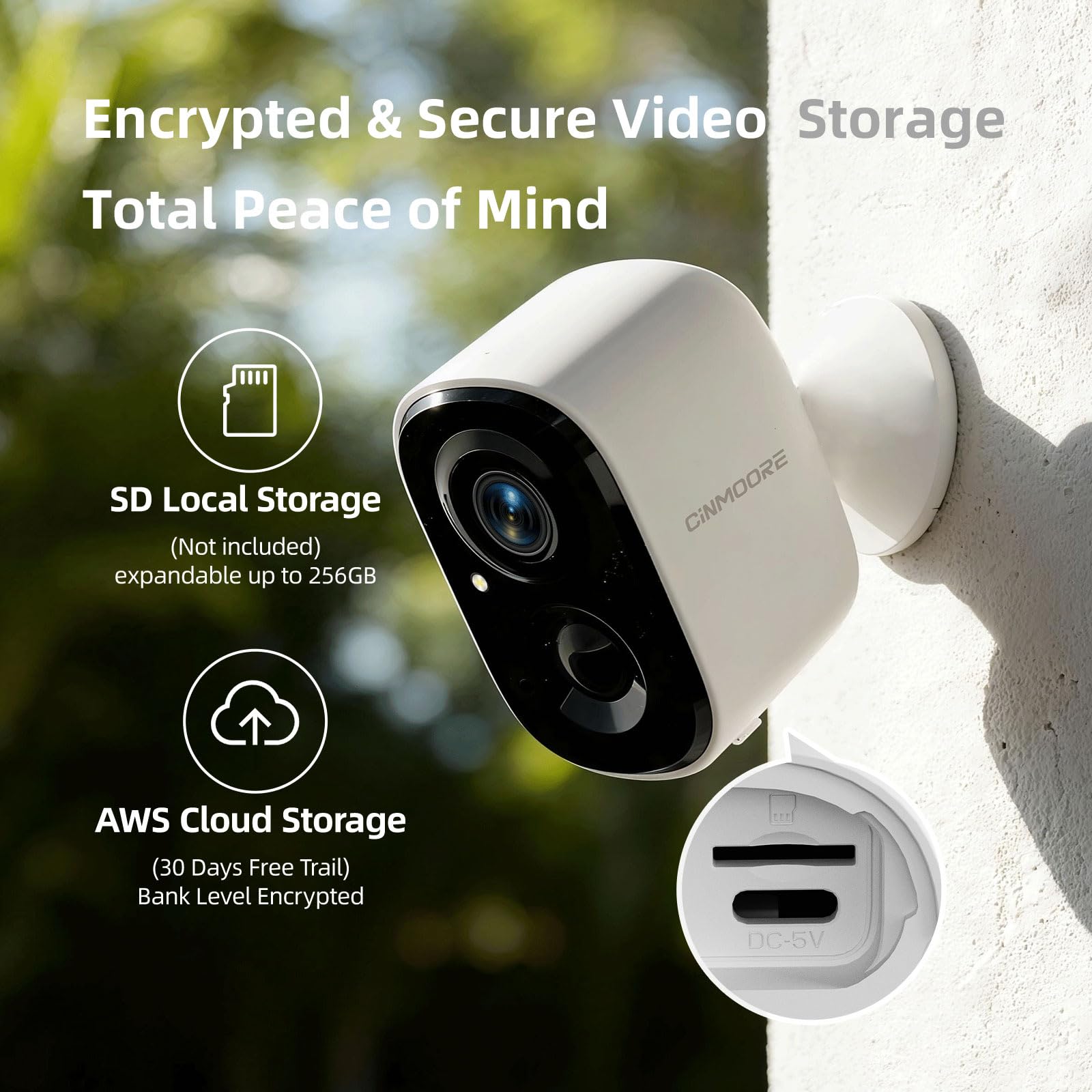2.5K Wireless Magnetic Home Security Cameras Outdoor 4-Pack, Non-Subscription AI Person Detection, 4MP Color Night Vision, Full Duplex 2-Way Audio, IP66 Waterproof Battery Powered, Sound & Light Alarm — view 6