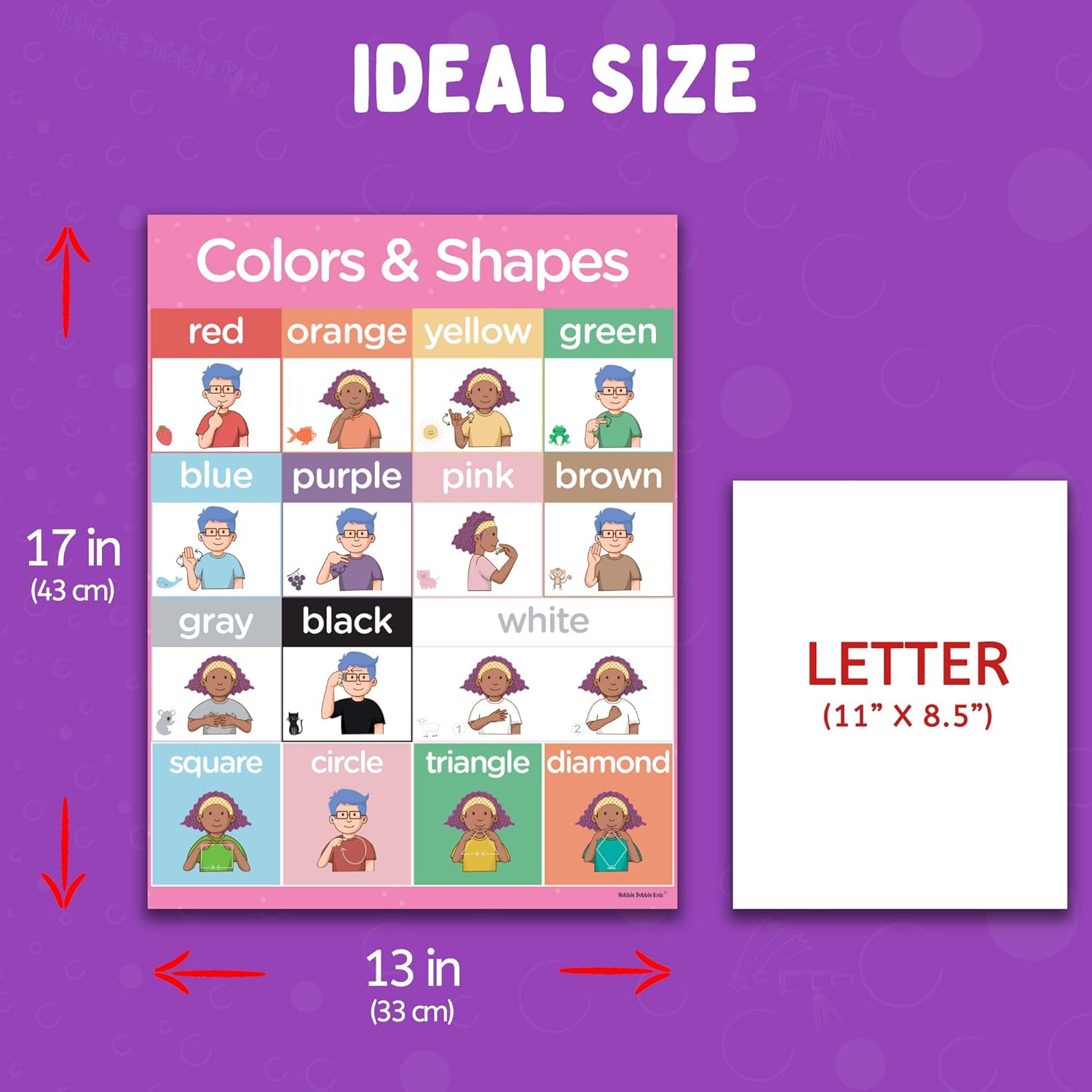 8 Pack of Hubble Bubble Kids Sign Language Posters - Kosovo | Ubuy