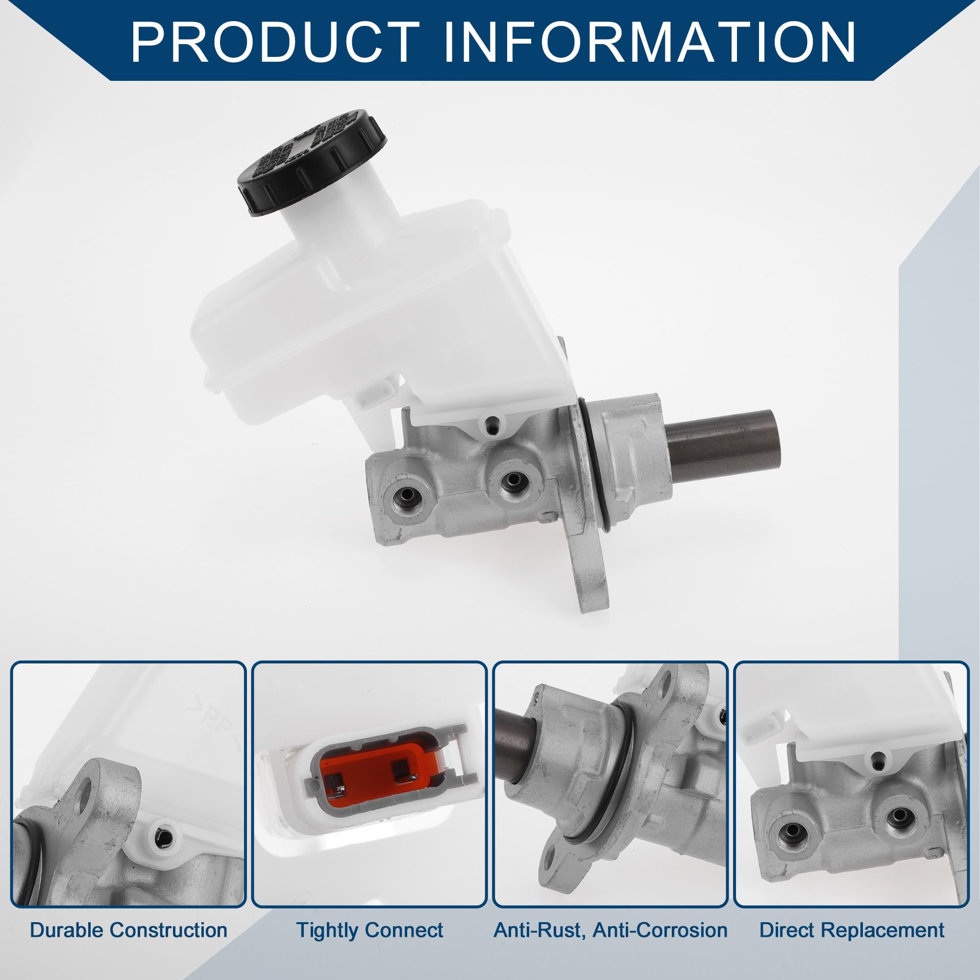 Maître-Cylindre De Frein Pour Suzuki Grand Vitara 09-15 1 Pc | Ton Argent Blanc, Alliage Aluminium, Compartiment Moteur, 1 Pc, OE 5110065JA0/51100-65JA0, Utilisation Remplacement Direct