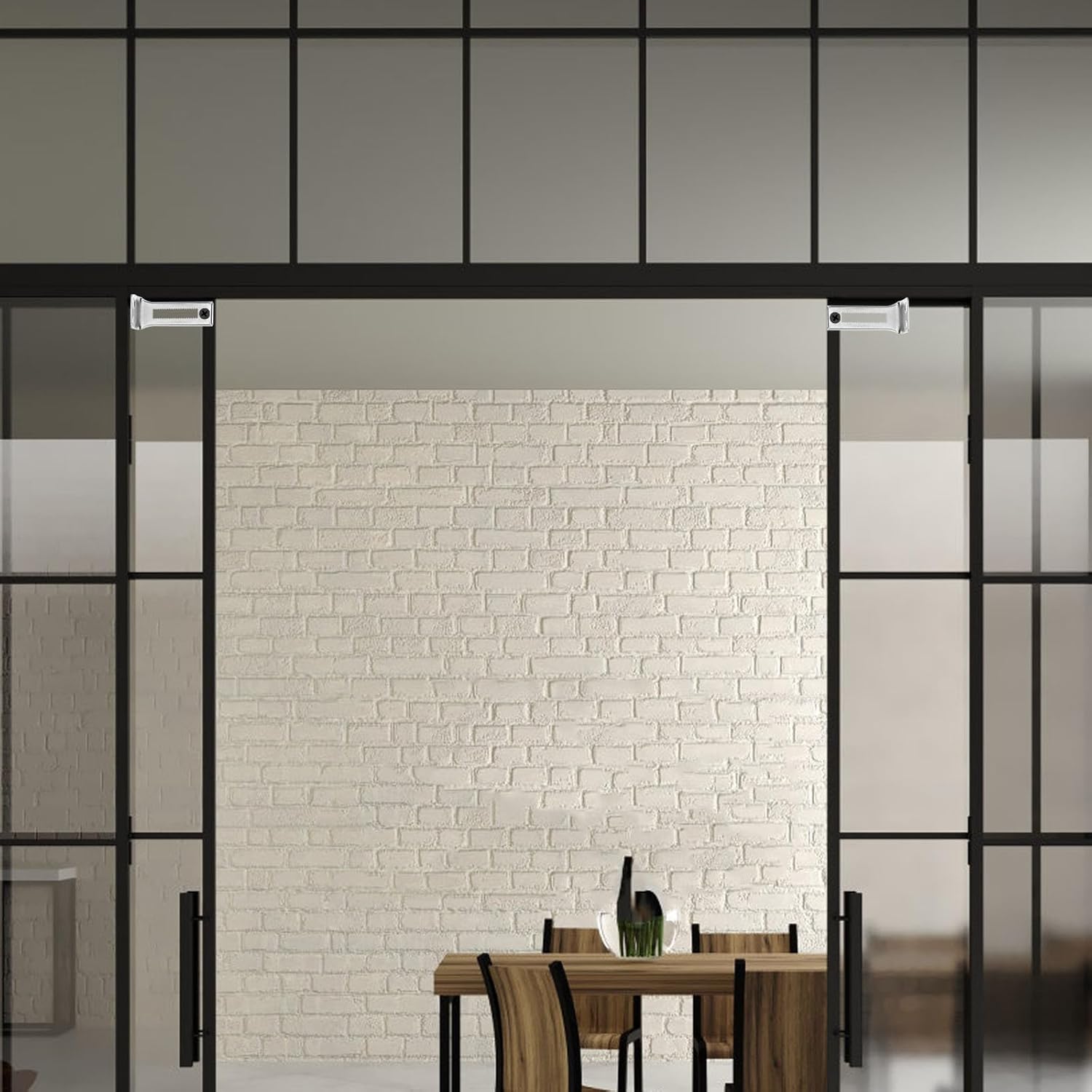 Bifold Door Hardware Kit with 2 Pairs Upper Pivot Metal Hinges for Closet Door Pivot Replacement Household