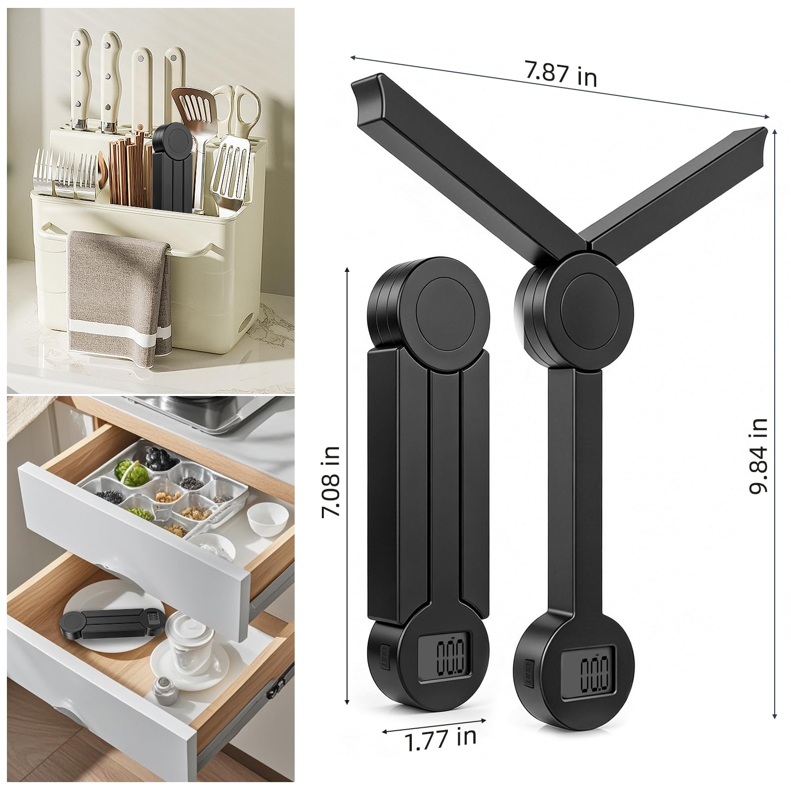 Balance alimentaire portable de voyage pour nourriture, petite balance de cuisine numérique pliable pour nourriture, mini balance de poche pliable en grammes et onces, idéale pour le régime