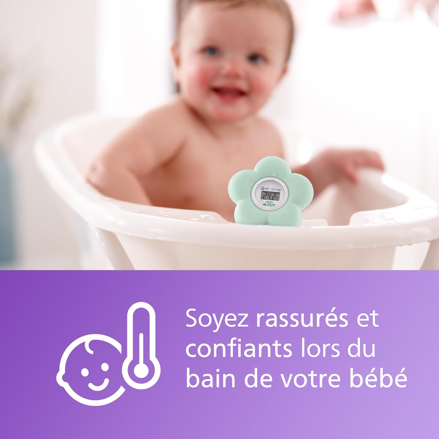 Détails techniques : Thermomètre de Bain Bébé 2026 : Philips Avent SCH480/00, la Précision Étanche qui Protège Votre Enfant