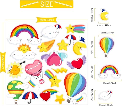 Miniatura 9 de 20 calcomanías de gel grueso de transporte para ventana de vehículo, calcomanías de gel para niños pequeños y adultos, hogar, avión, aula,