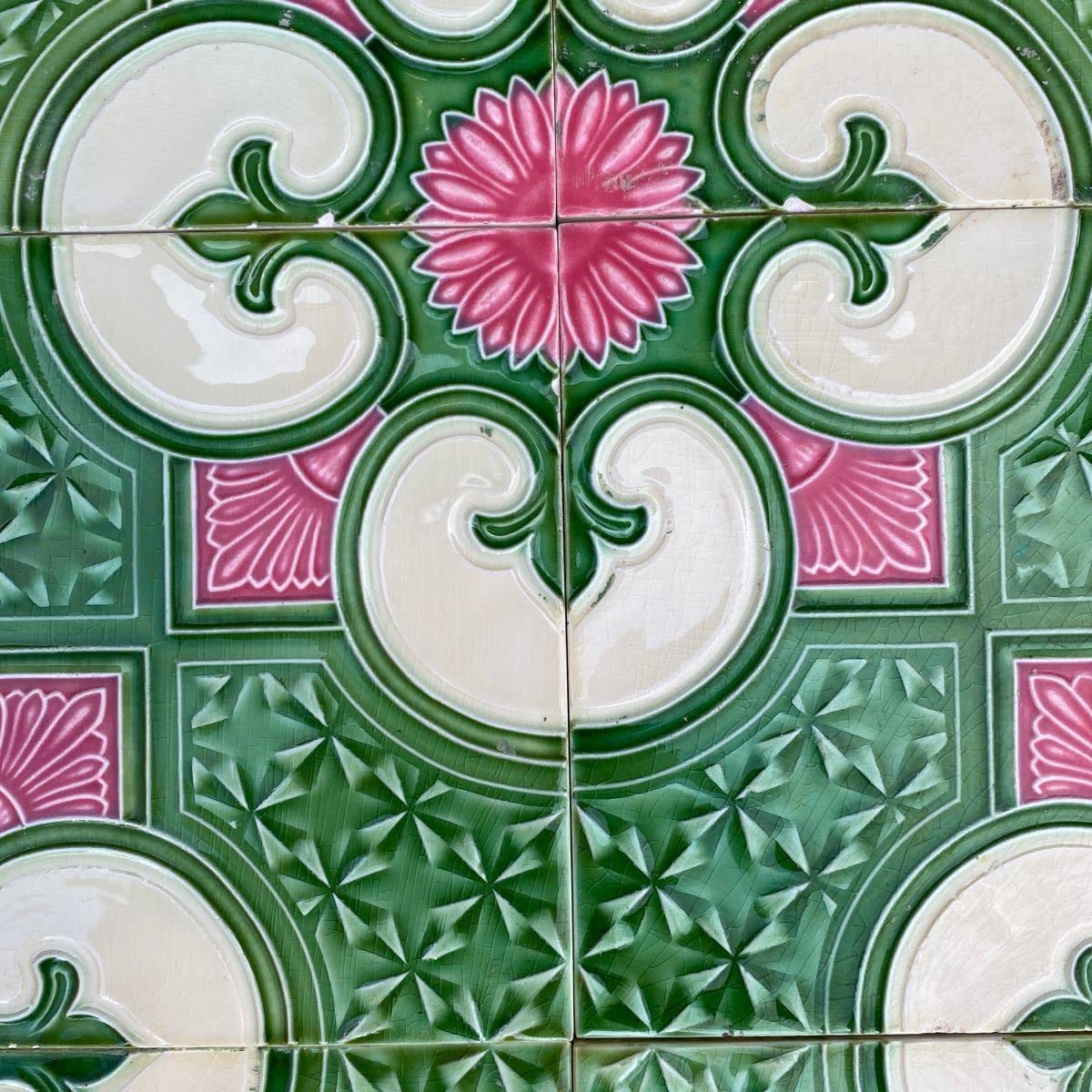 Amazon.co.jp: アンティーク・マジョリカタイル 1 良品20枚セット