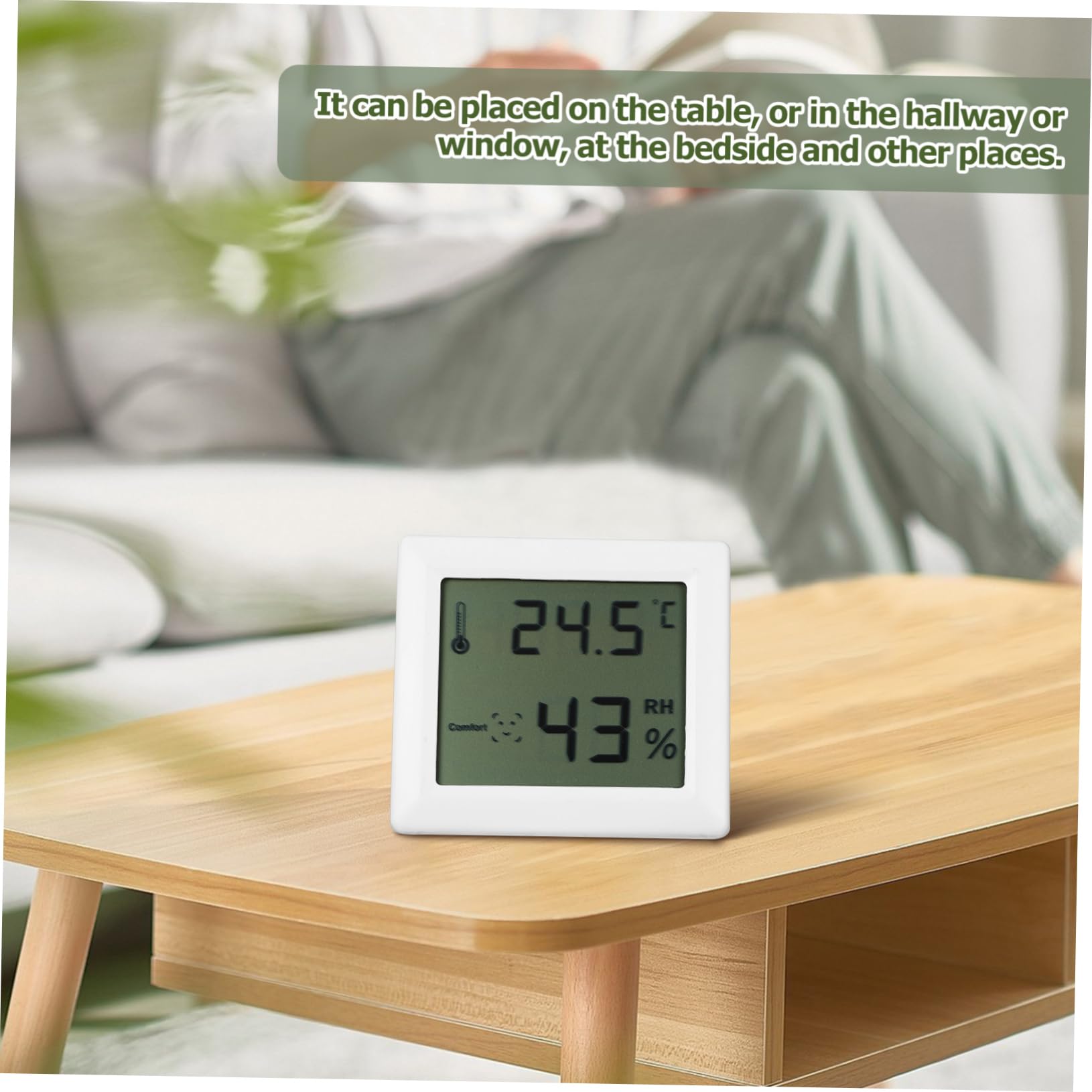 ifundom 2 Sätze Hygrometer Feuchtigkeitsmessgerät Für Zimmer Digital Drinnen Thermometer Innenumwelt Haushalt Temperaturüberwachung Zu Hause Abs 2 Stücke * 2