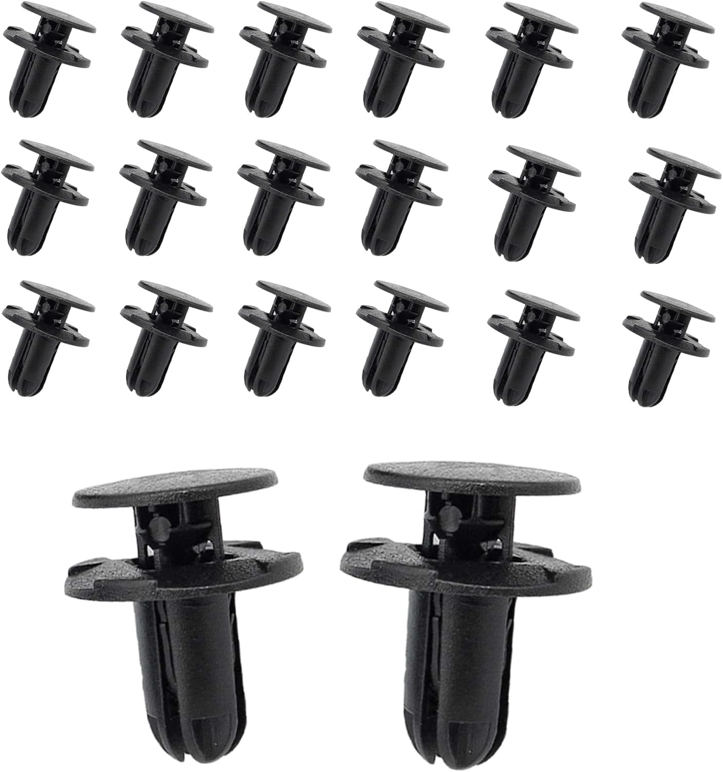 20 PCS Car Front Bumper Retainer Clamp, J-37 Engine Cover Fender Liner Fastener Replacement 865952T500, Engine Cover Push-on Retainer Clip, Compatible with Hyundai Santa Fe Tucson (Black)